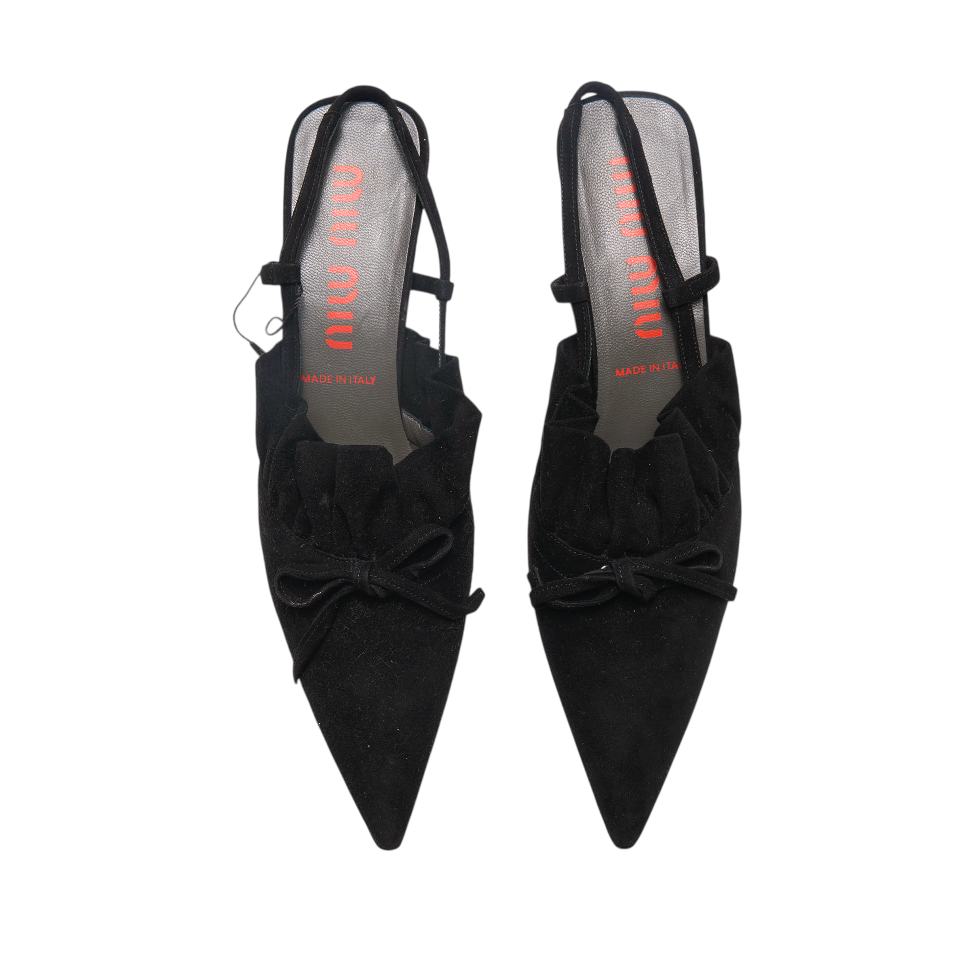 miu miu 2000s black bow heels