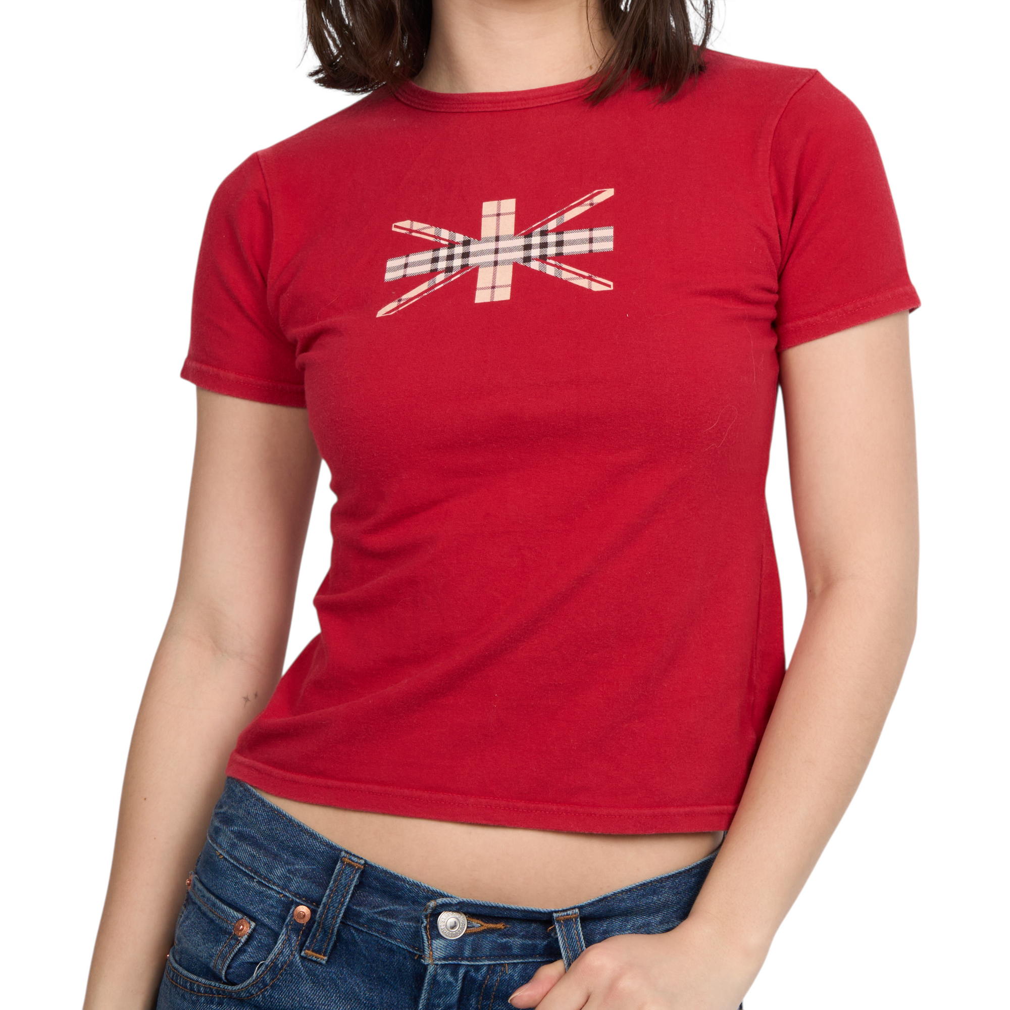 burberry red top