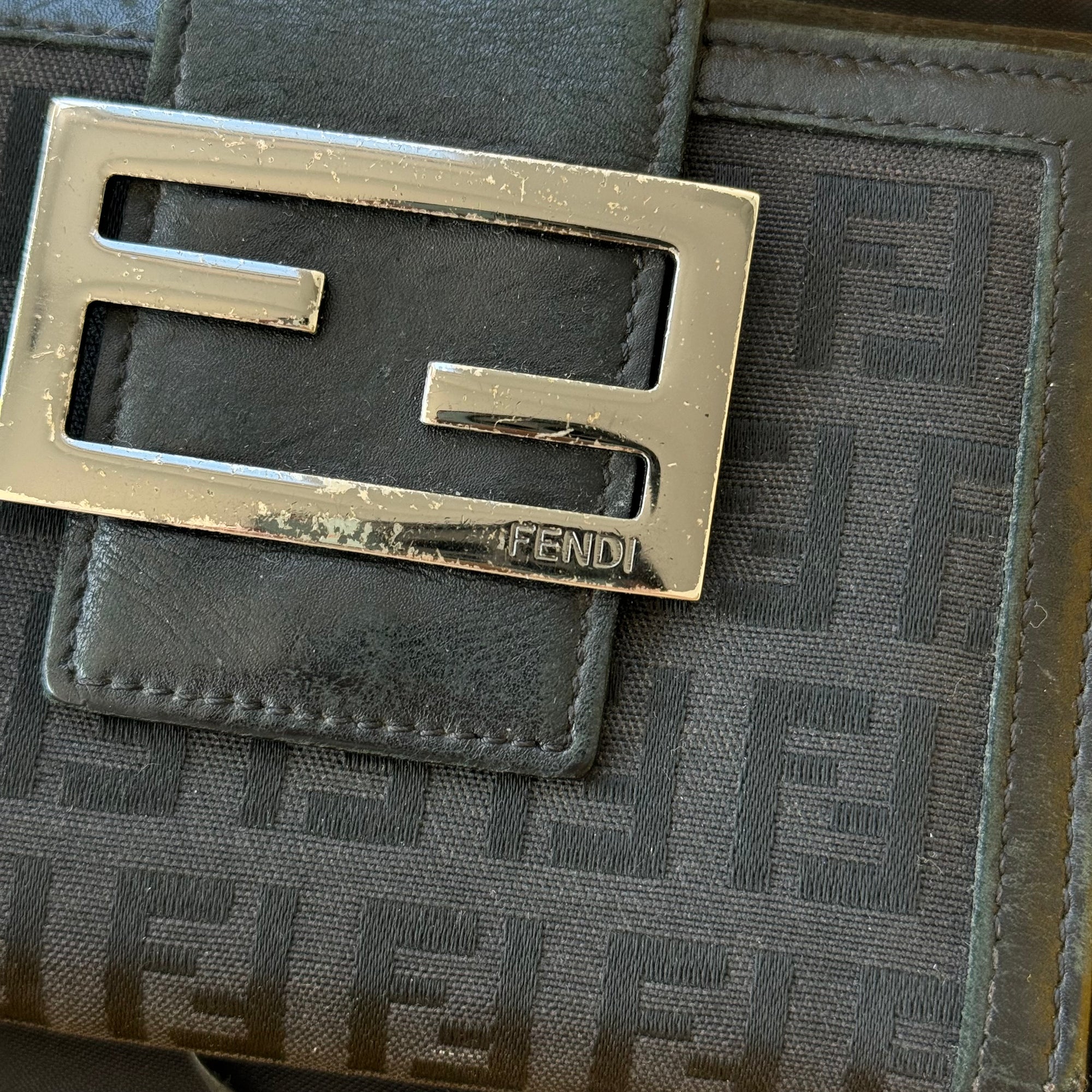 fendi 2000s black wallet