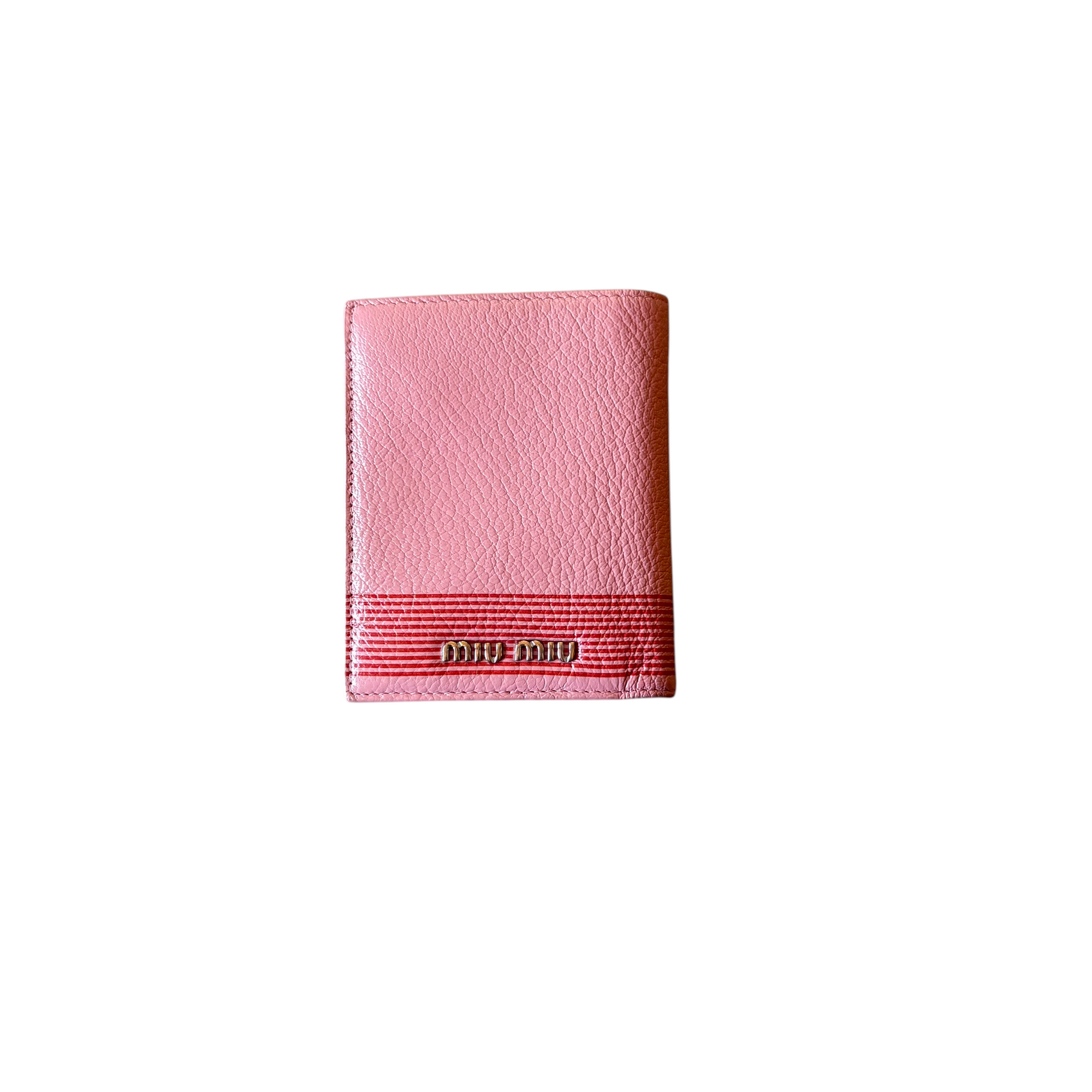 miu miu pink cat wallet