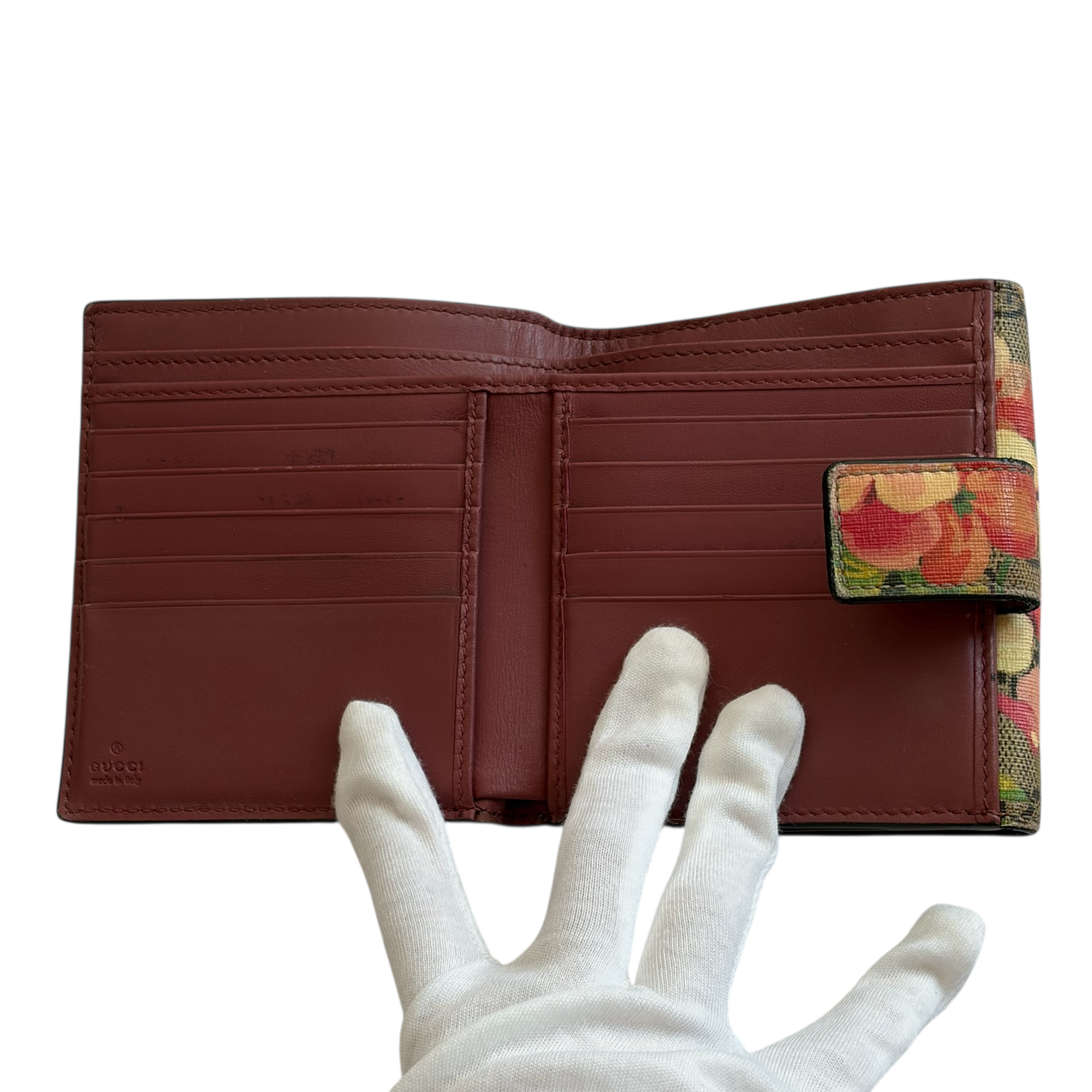 gucci floral wallet