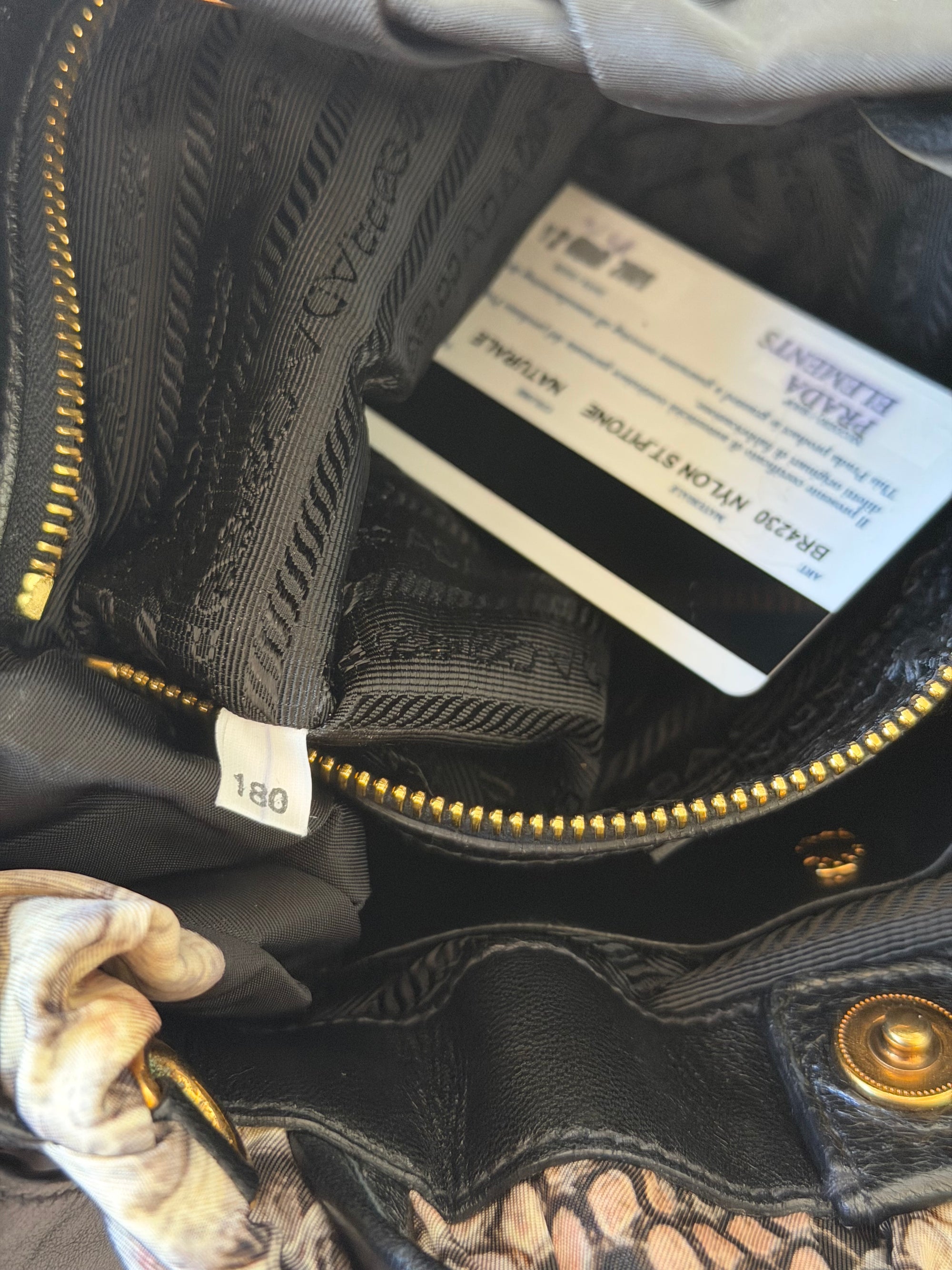 prada 2000s snake nylon shoulder bag