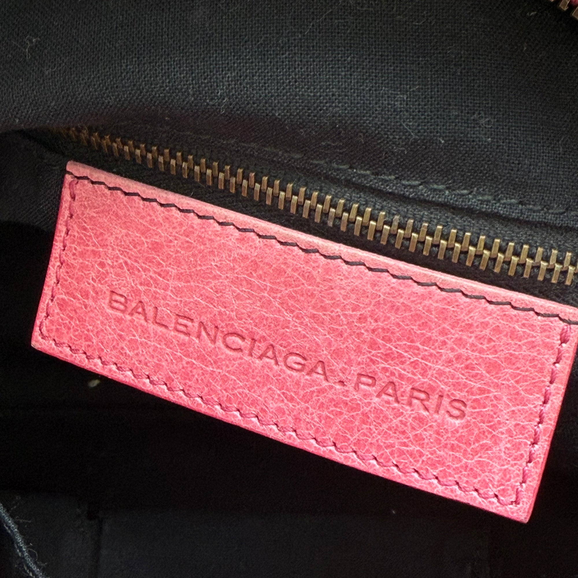 balenciaga pink city bag