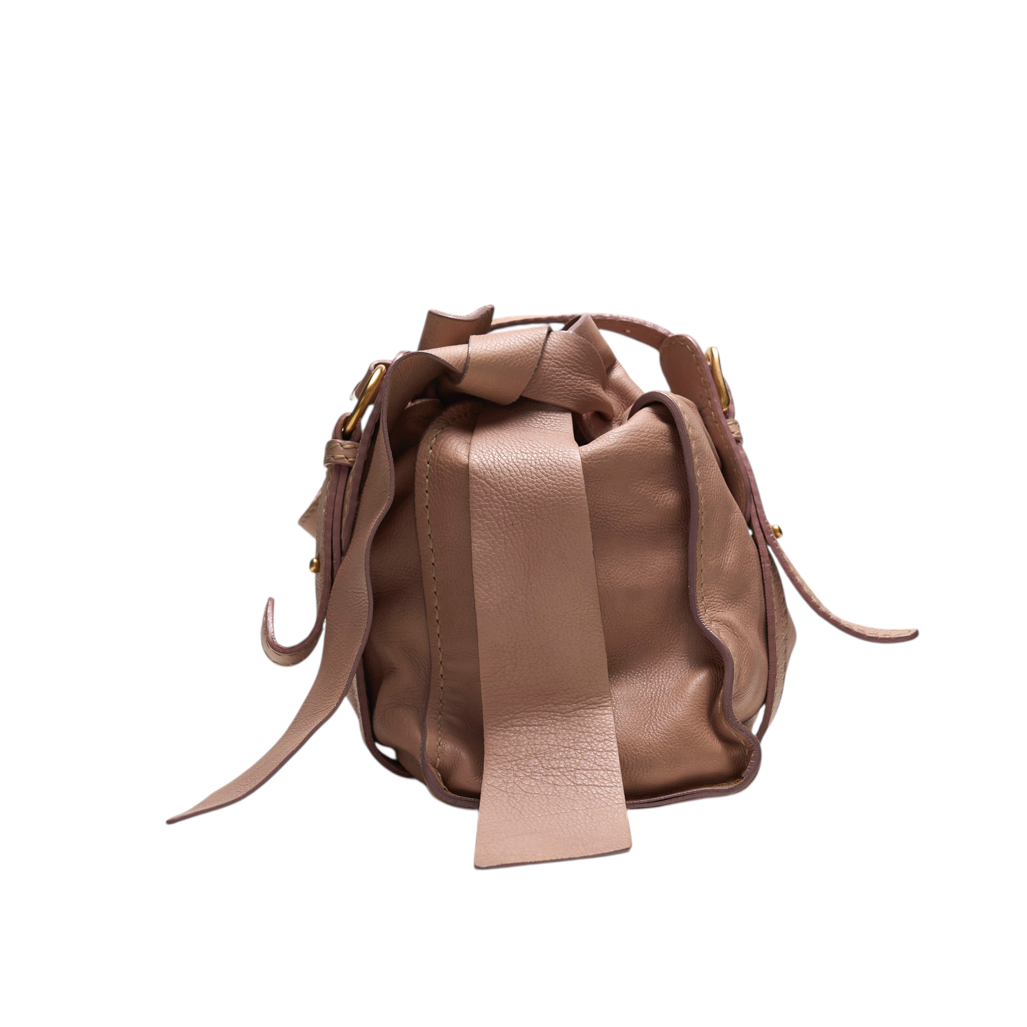 miu miu 2000s tan vitello bow bag