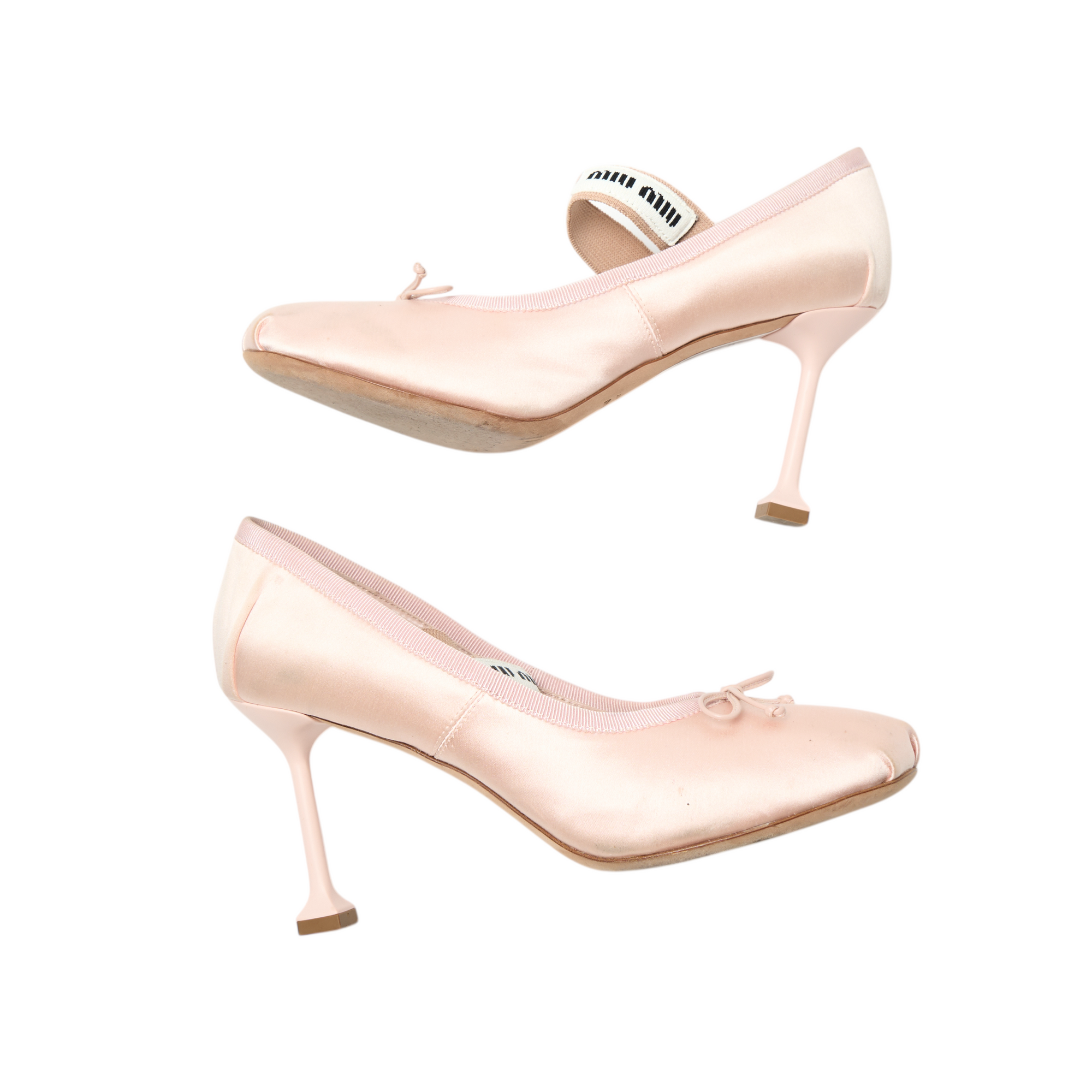 miu miu 2000s pink ballet heels