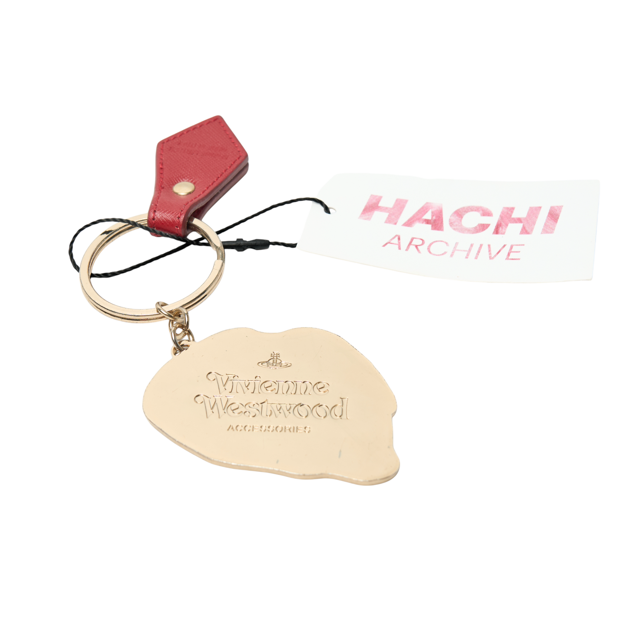 vivienne westwood red mouth keychain
