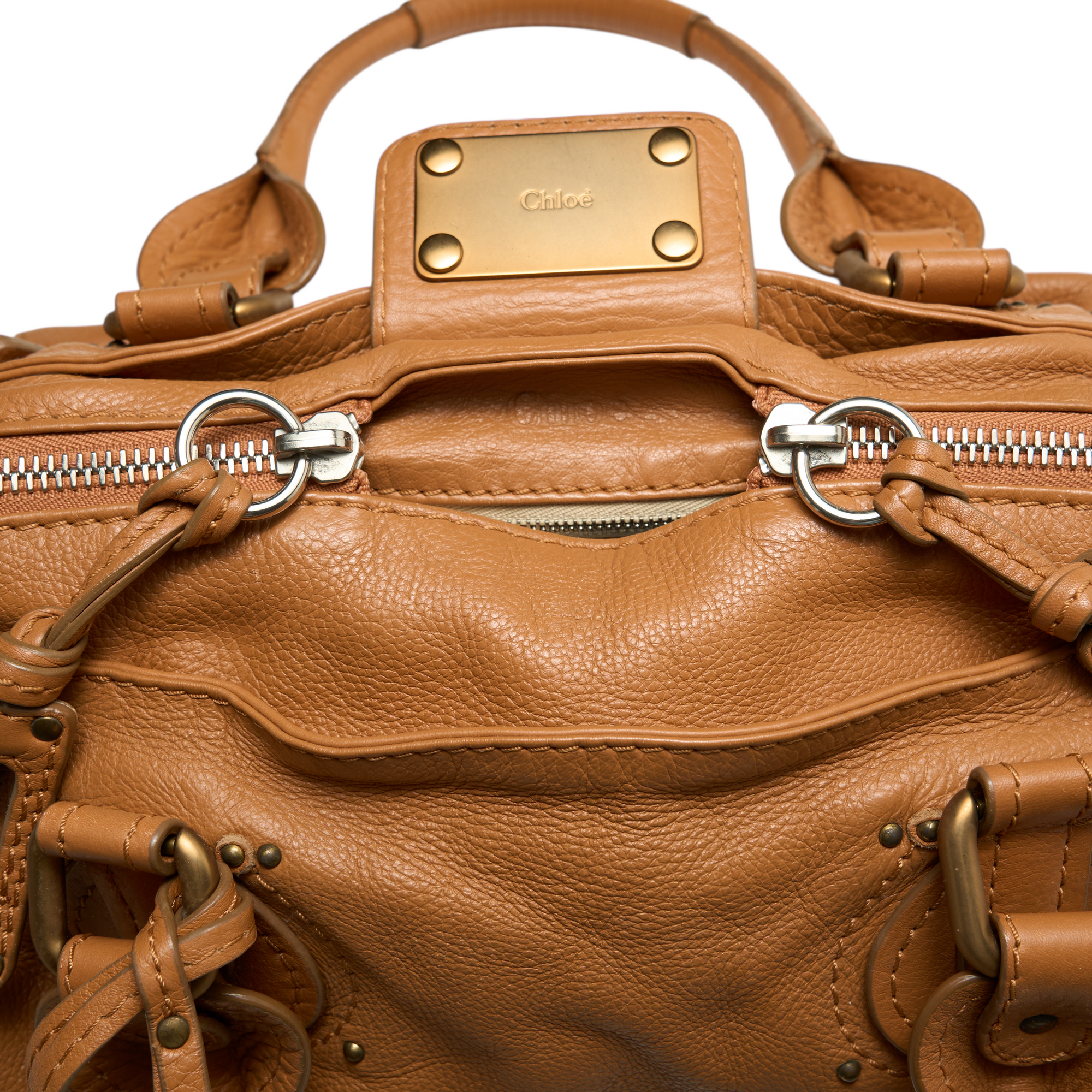 chloé 2000s orange paddington bag