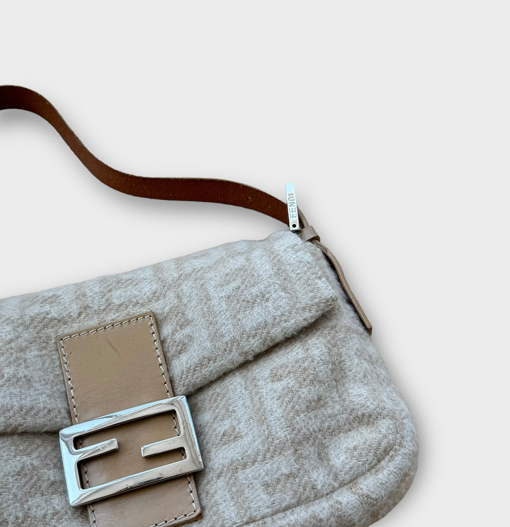 fendi wool baguette