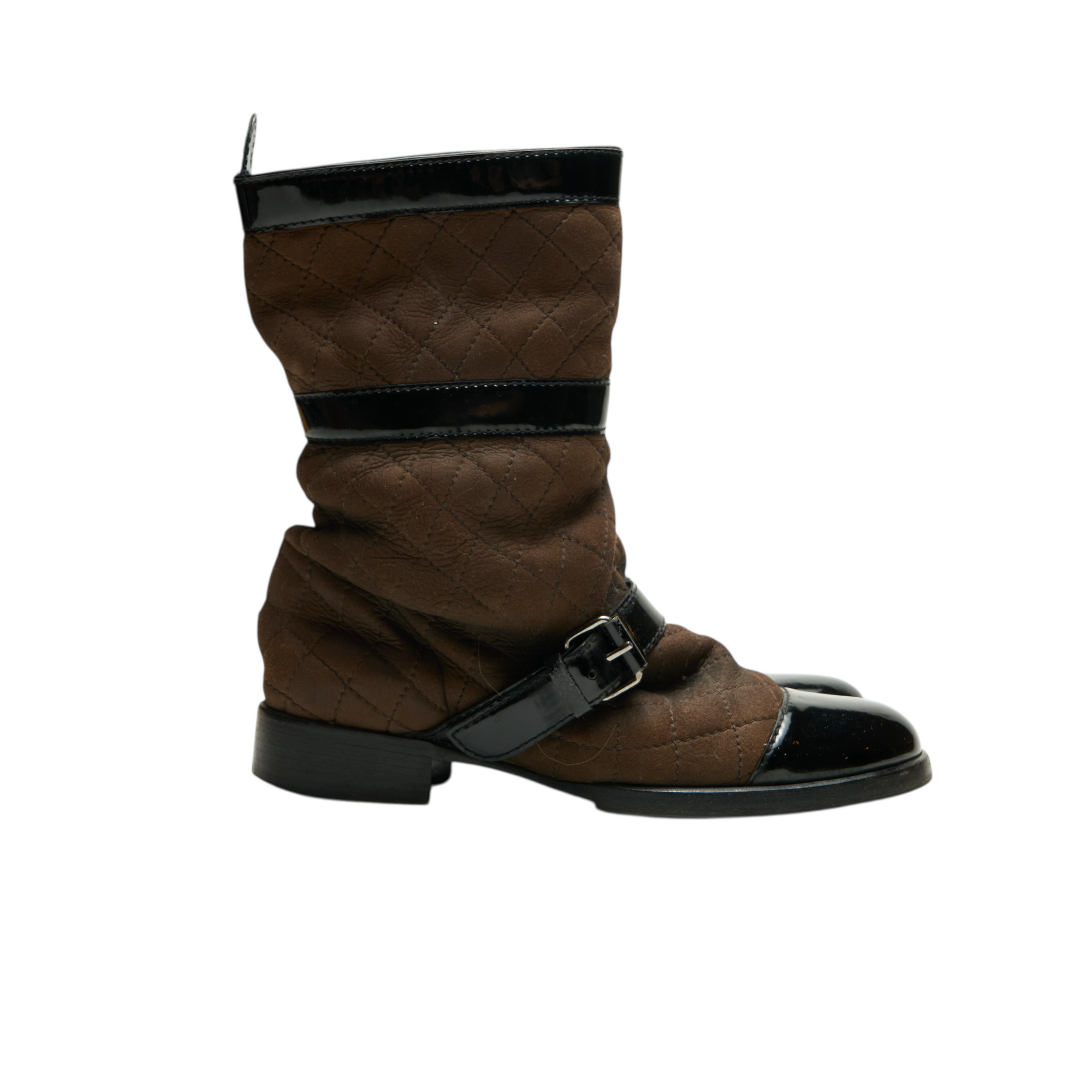 chanel 2000s brown suede boots