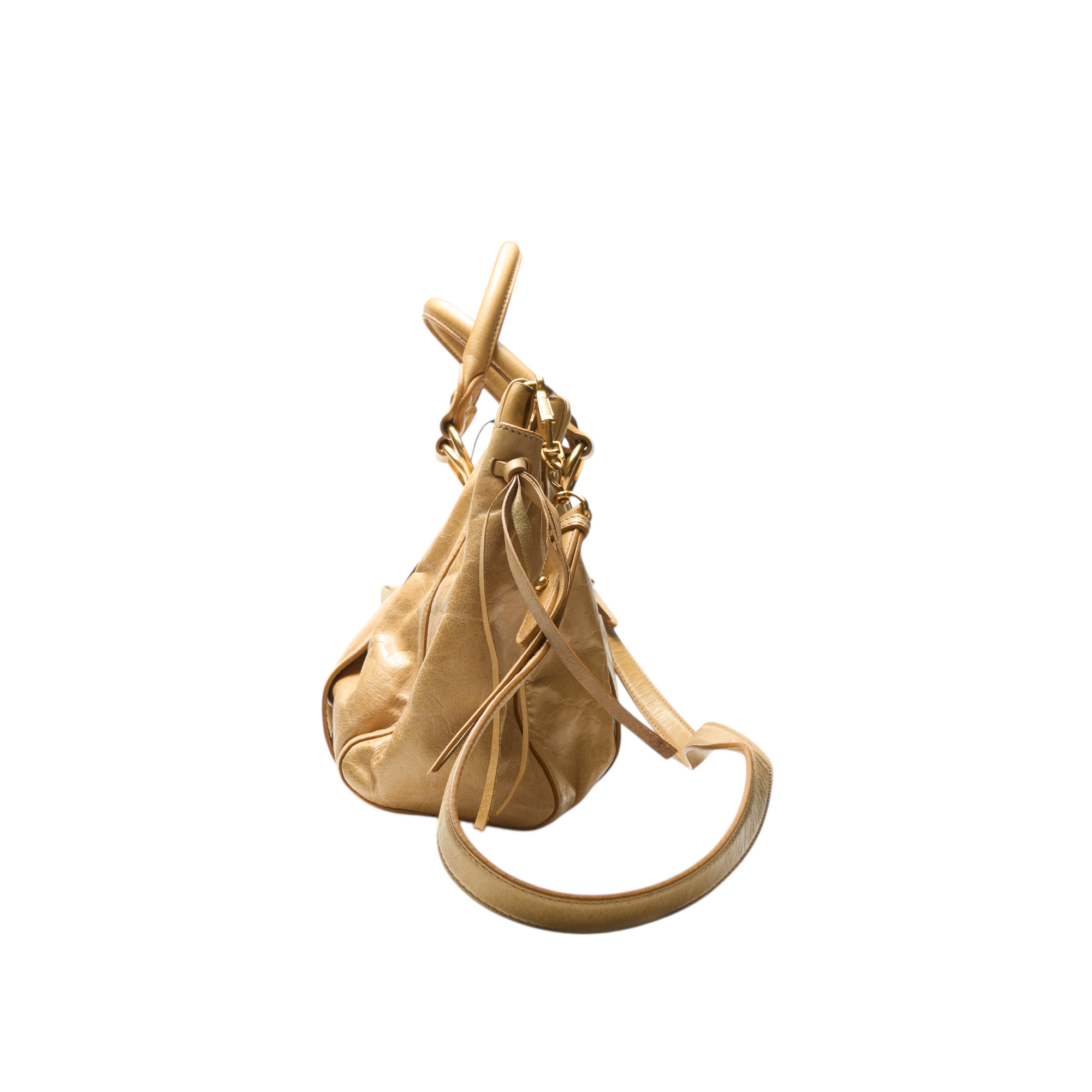 miu miu 2000s tan vitello bag