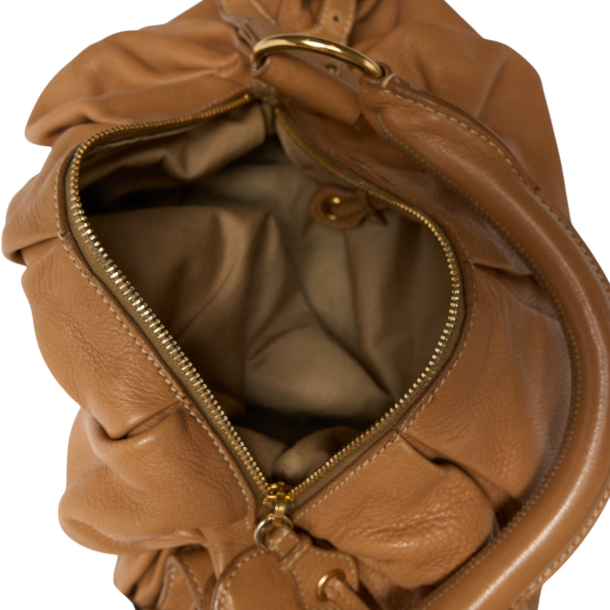 miu miu 2000s brown shoulder bag