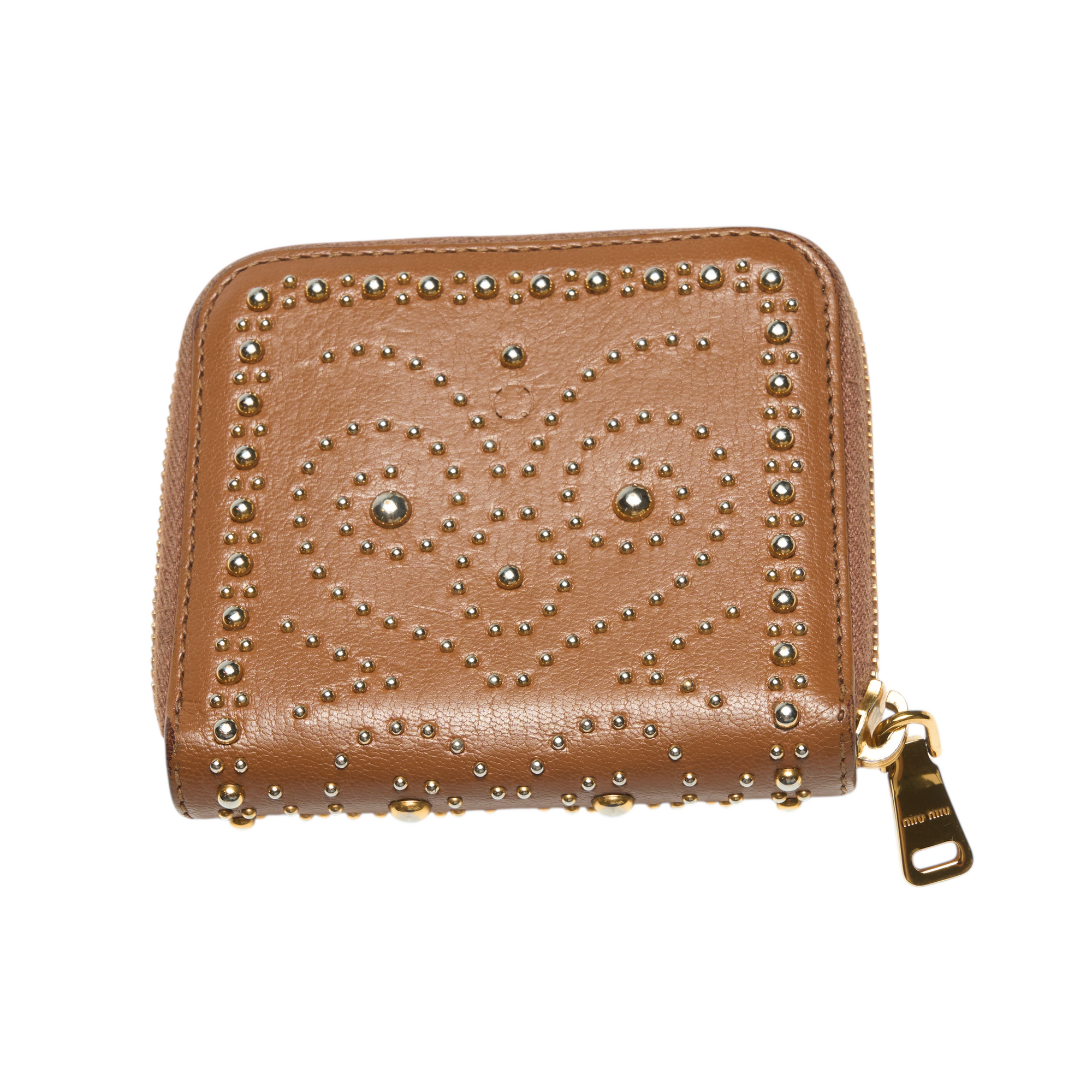 miu miu 2000s brown wallet