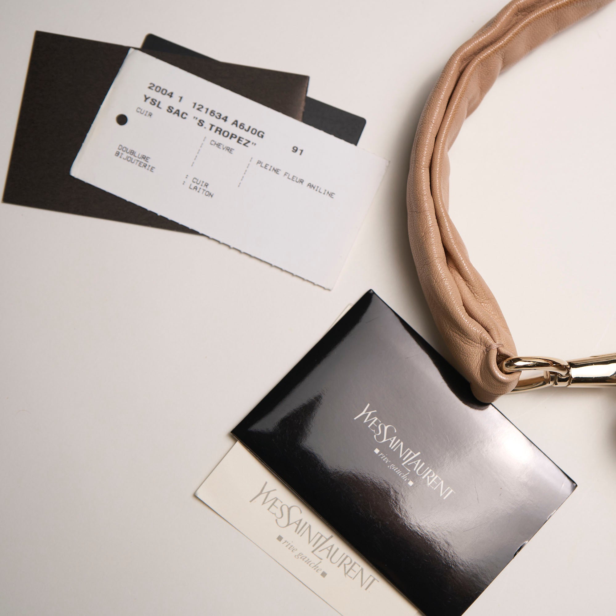 ysl 2000s st. tropez tan bag