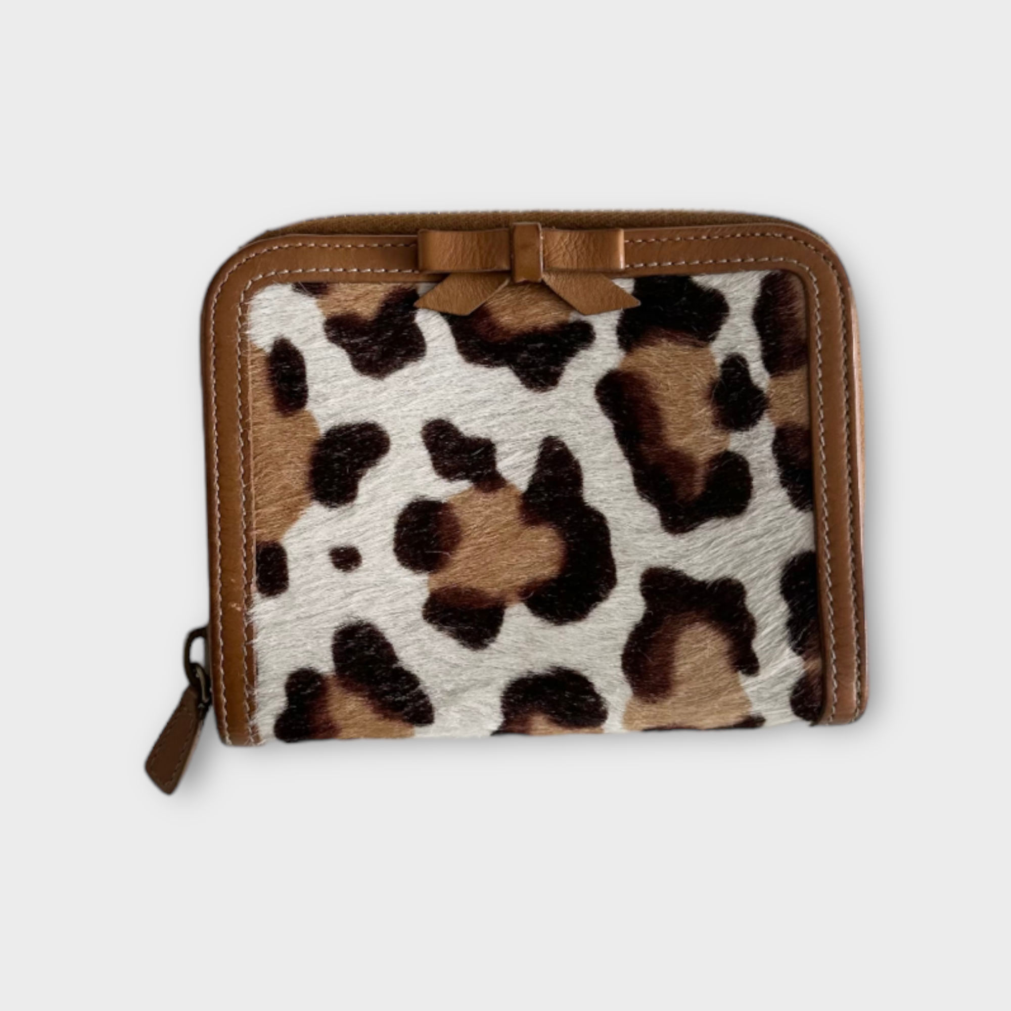 miu miu leopard bow wallet