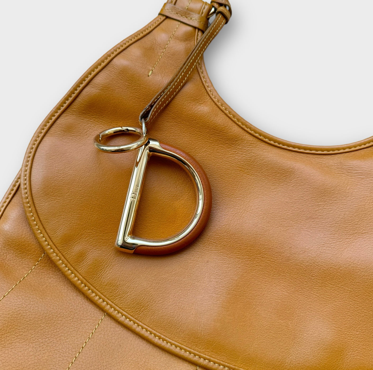 christian dior 2000s yellow shoulder bag