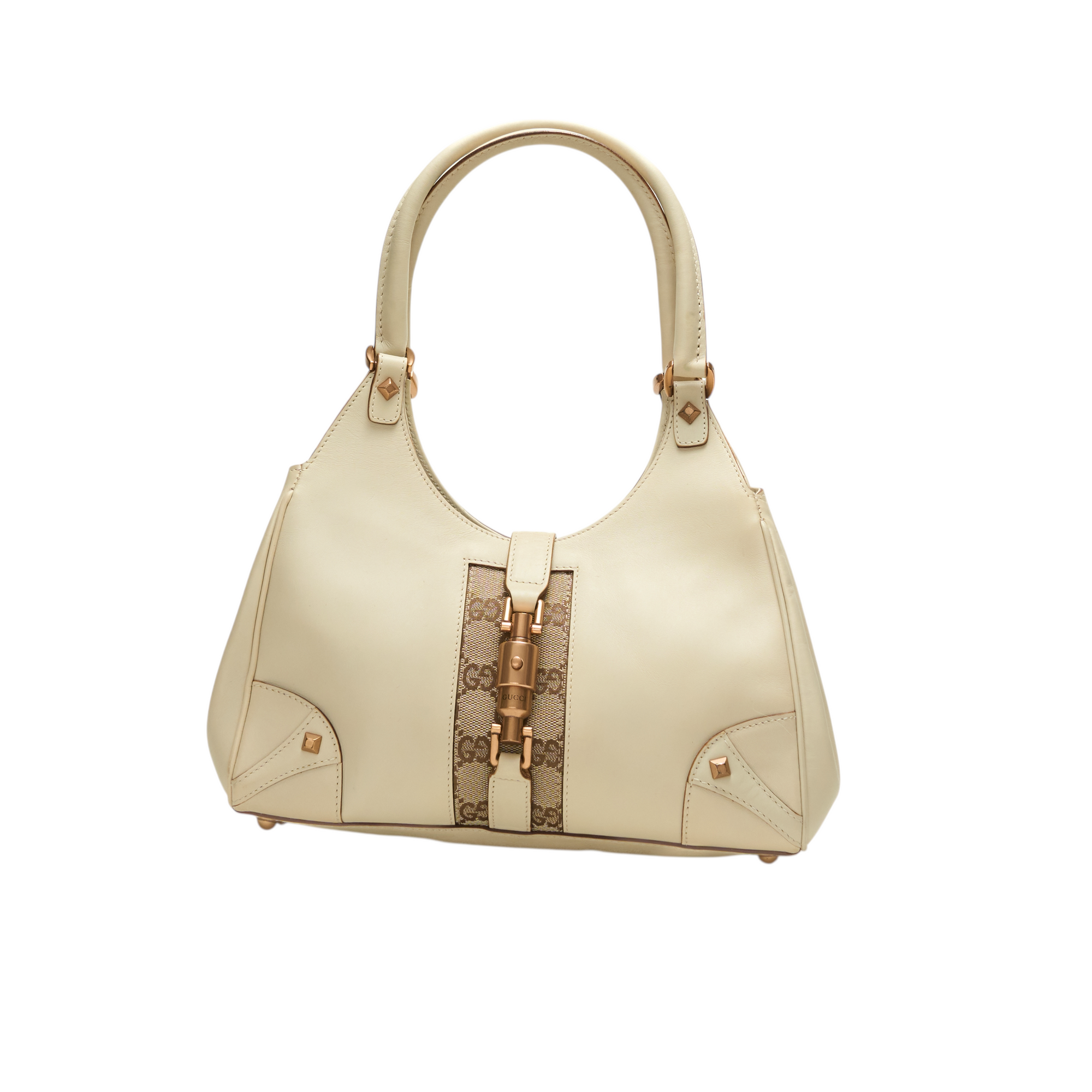 gucci 2000s cream jackie bag