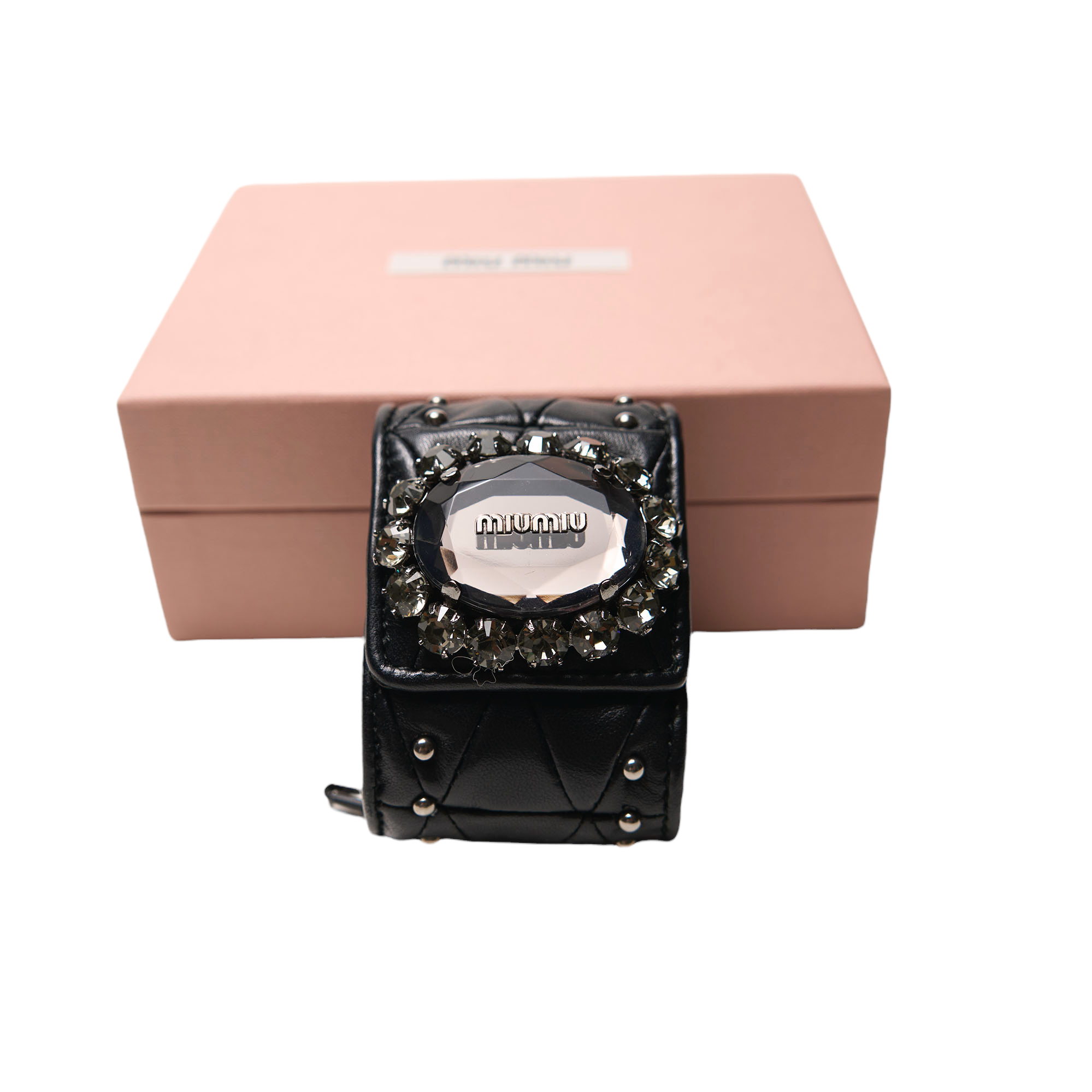 miu miu 2000s black bracelet