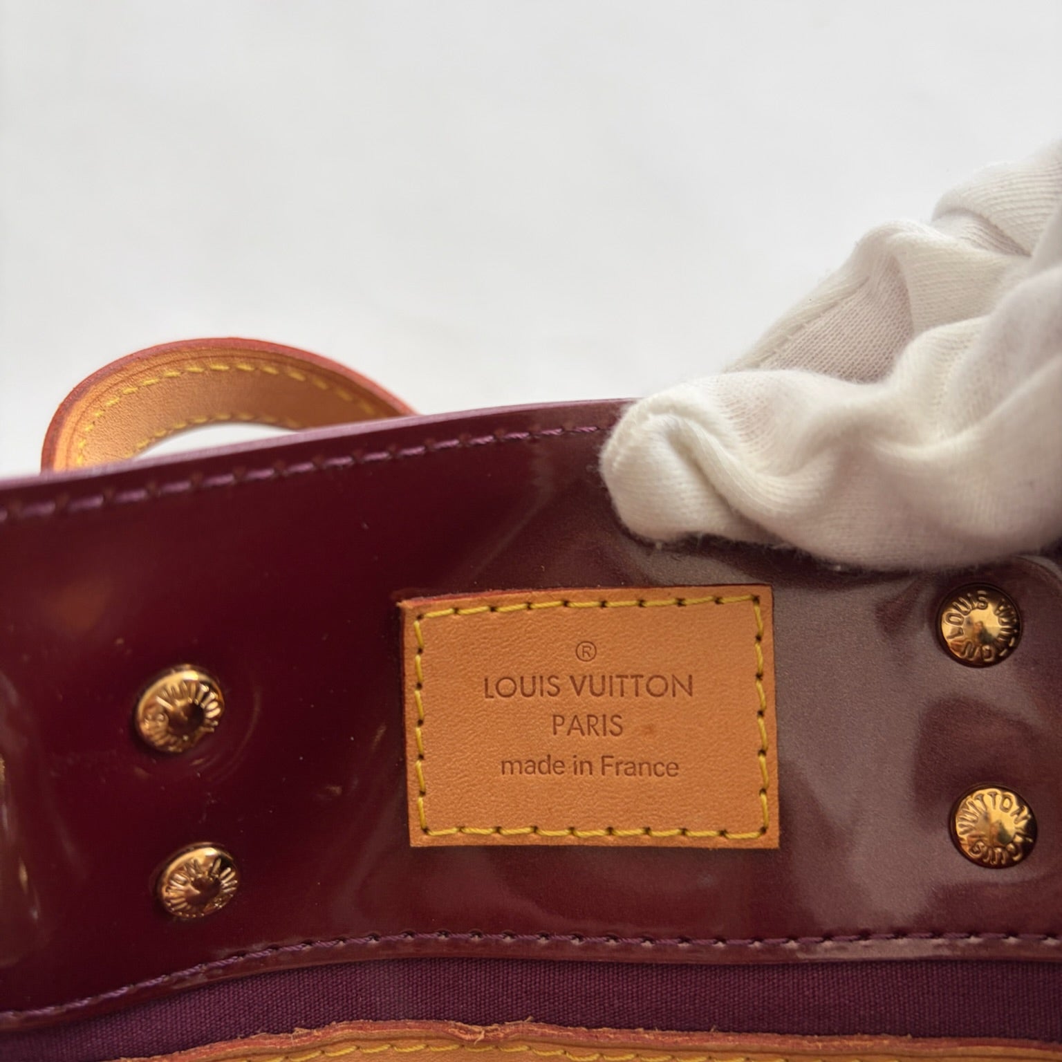 louis vuitton 2000s burgundy red vernis bag