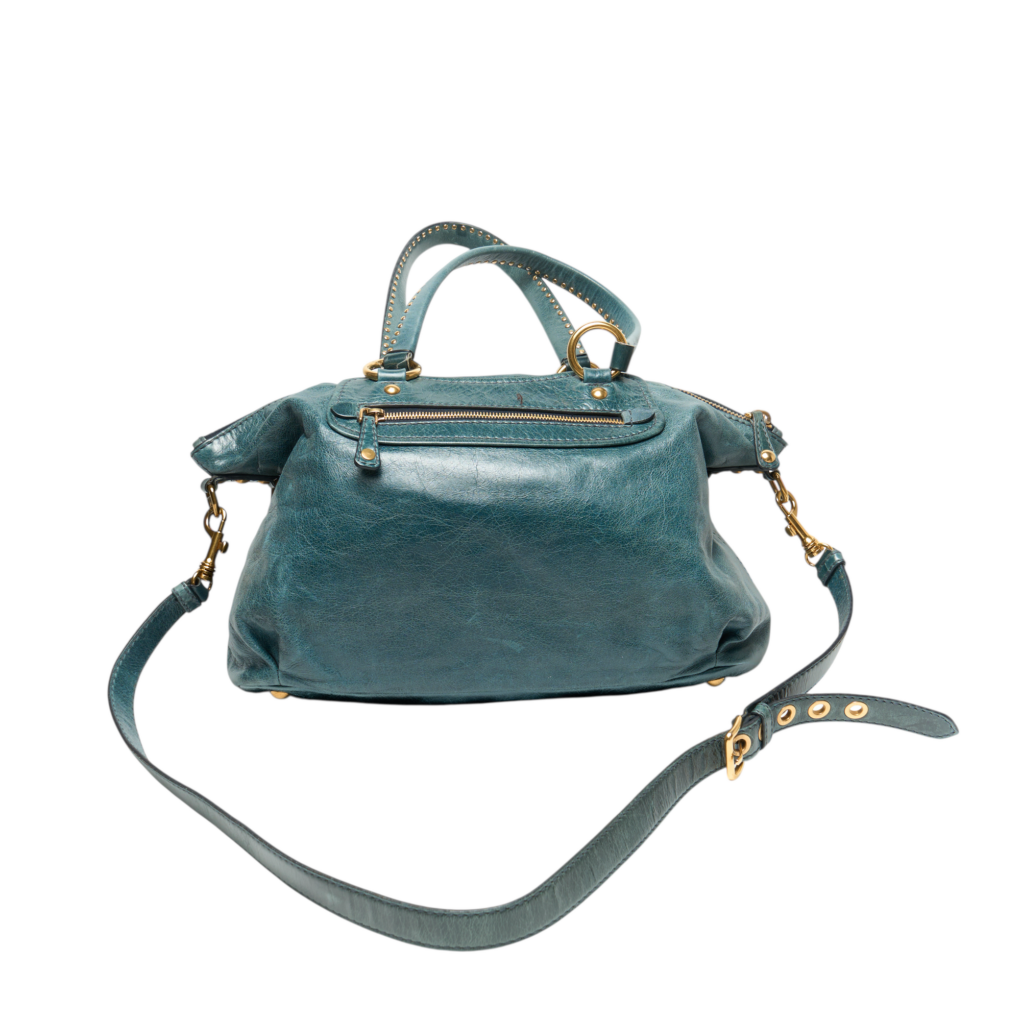 miu miu 2000s blue vitello bag