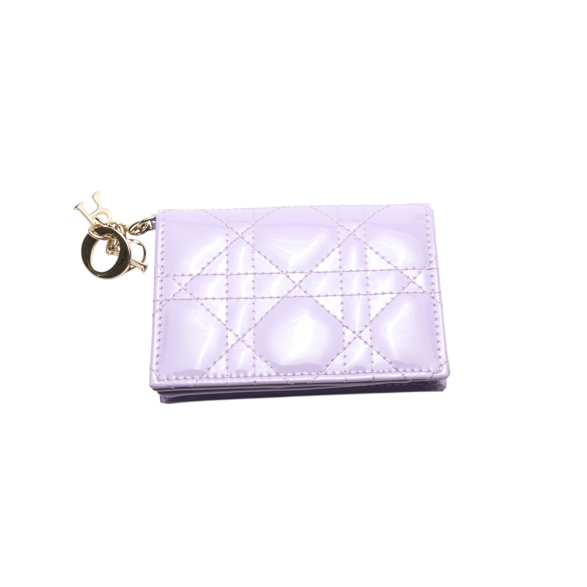 christian dior purple cannage wallet