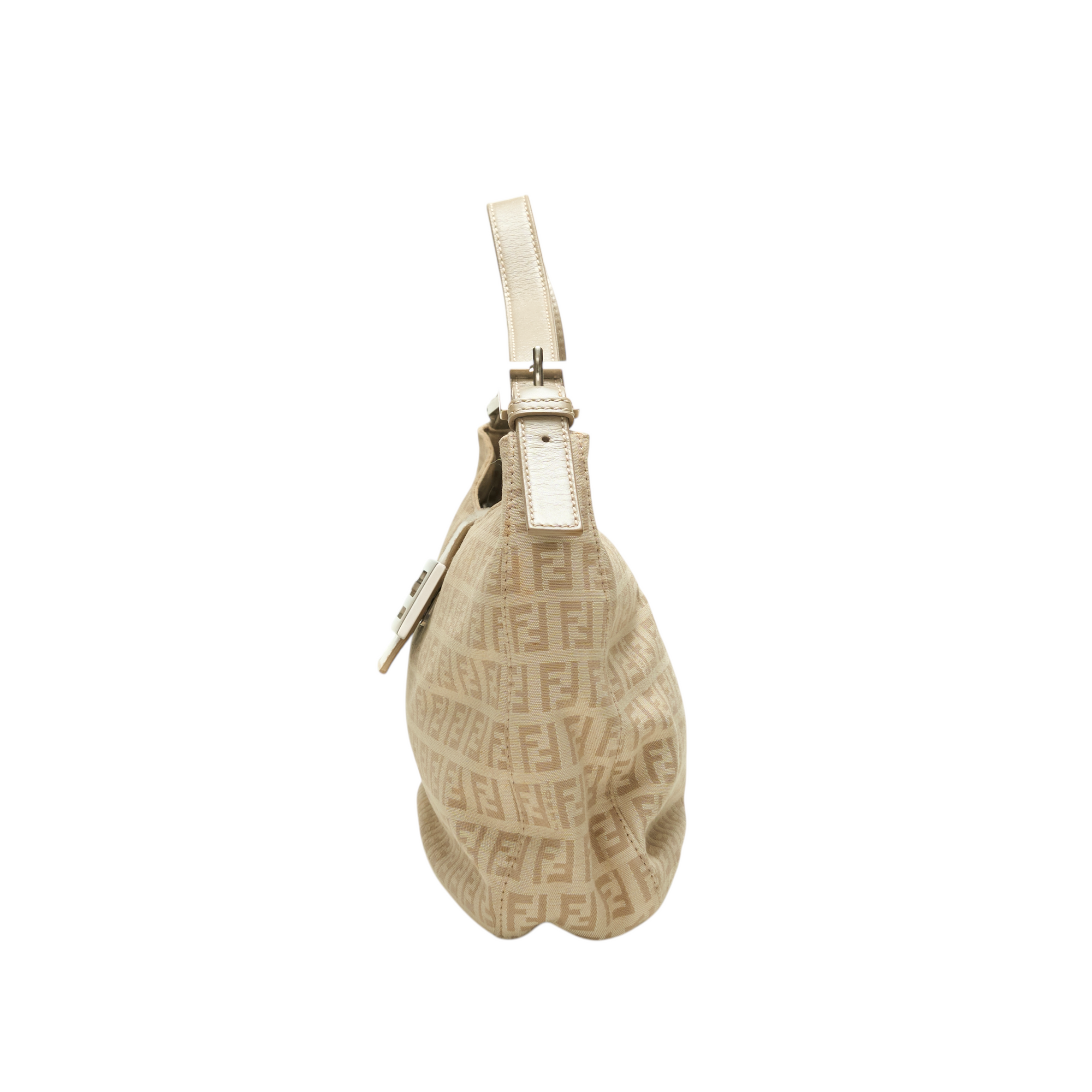 fendi 2000s tan bucket baguette bag
