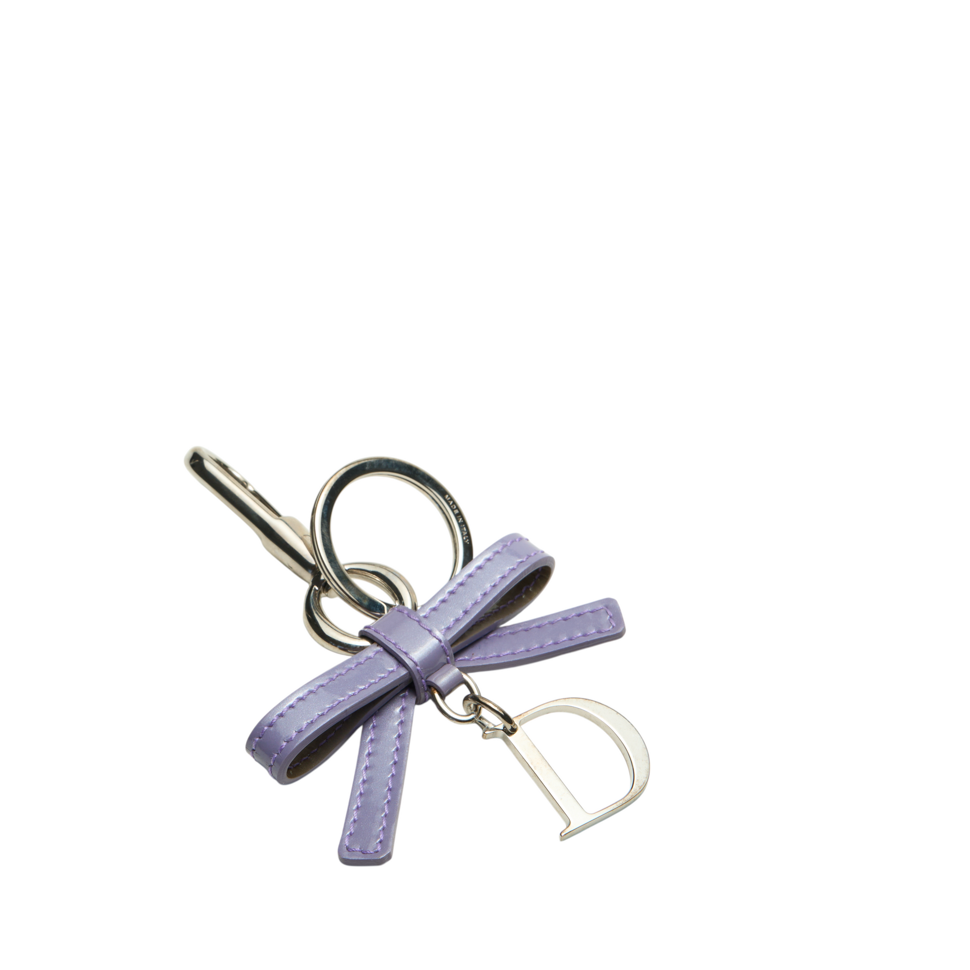 christian dior purple bow keychain