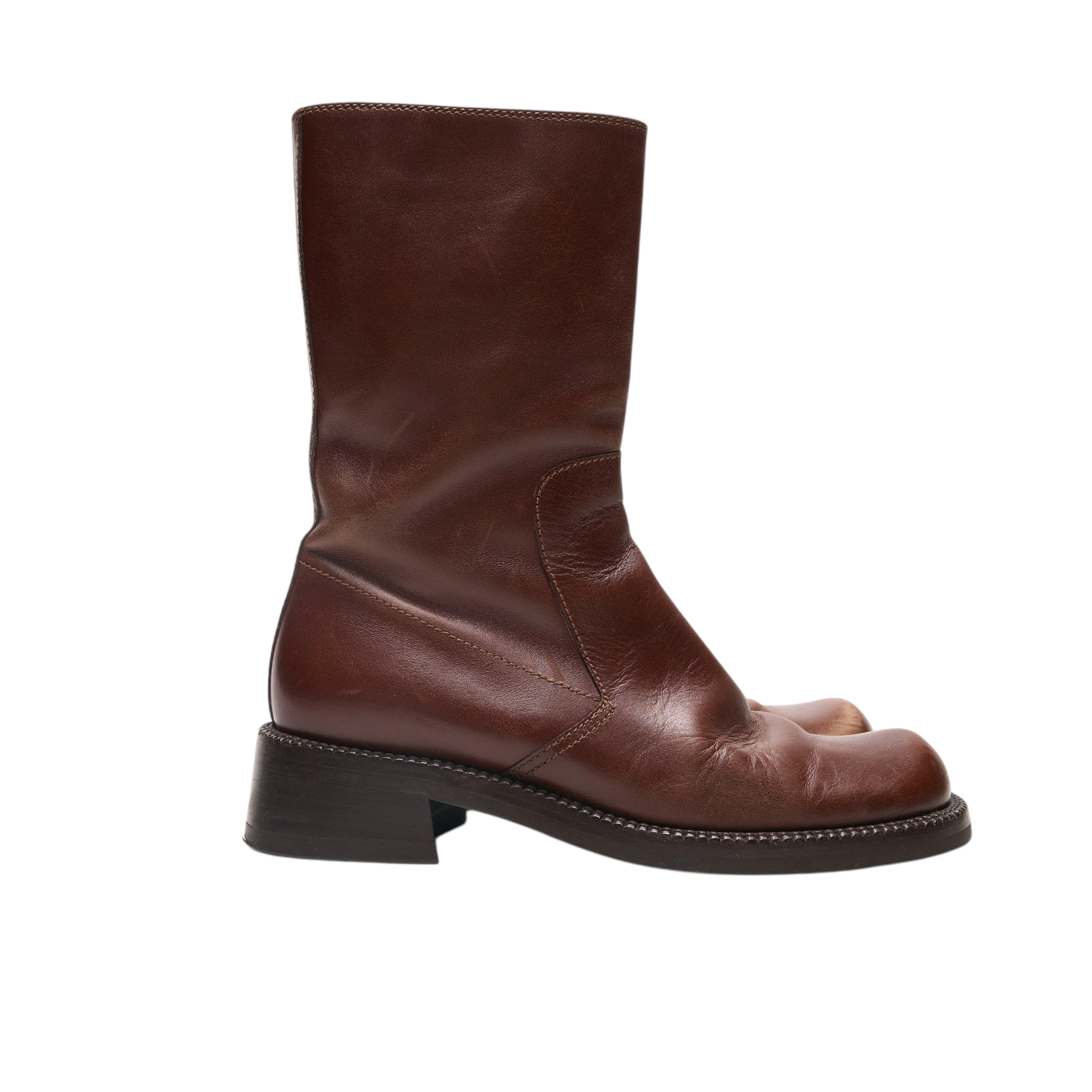 prada 2000s brown boots