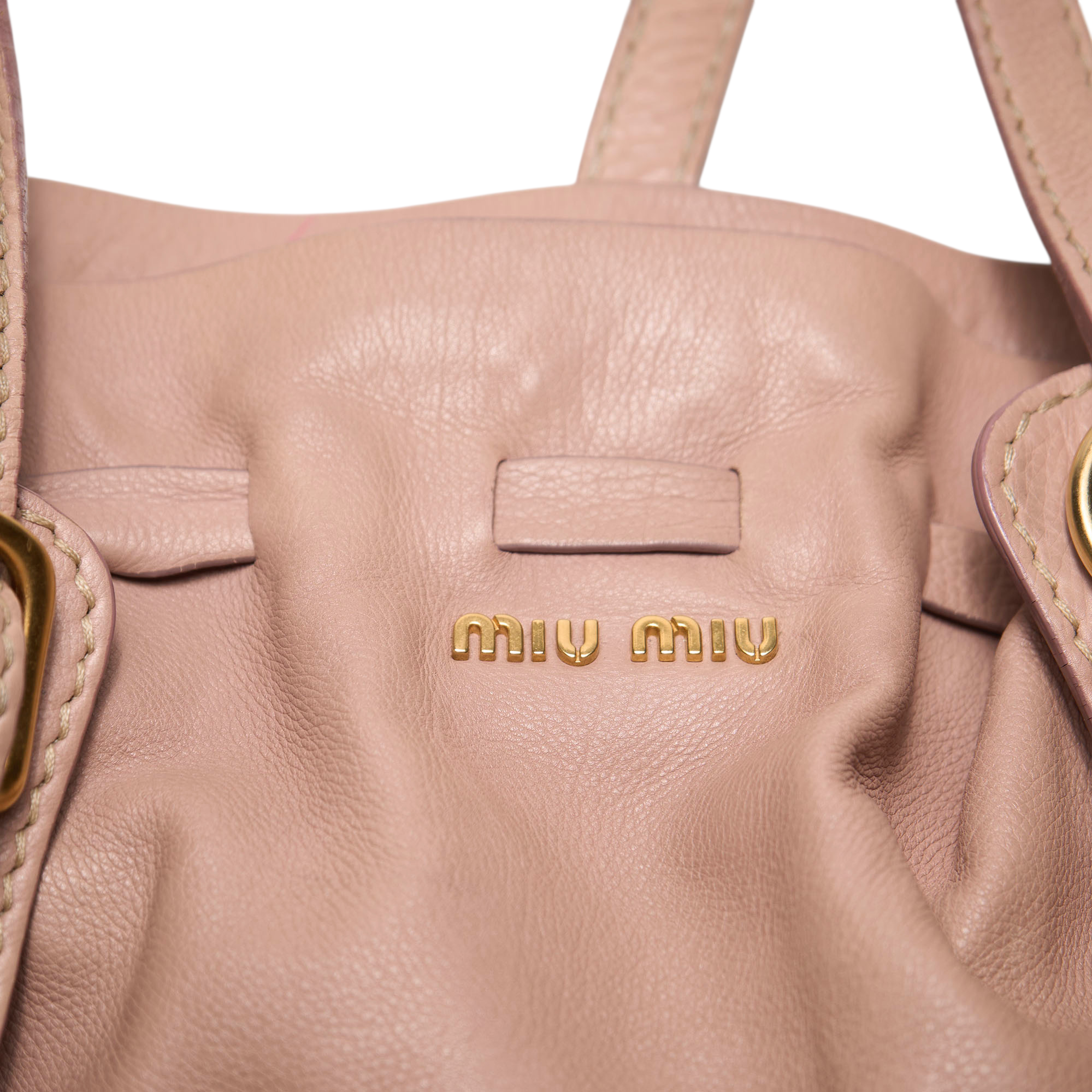 miu miu 2000s tan vitello bow bag