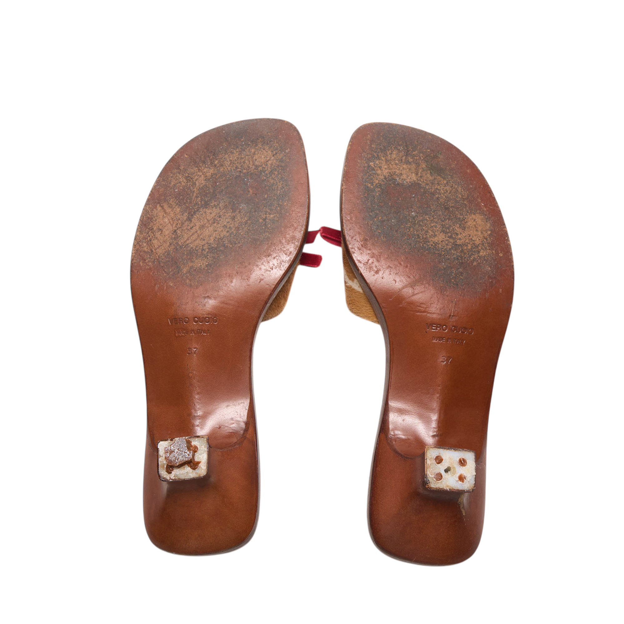 miu miu 2000s pony hair bow heels