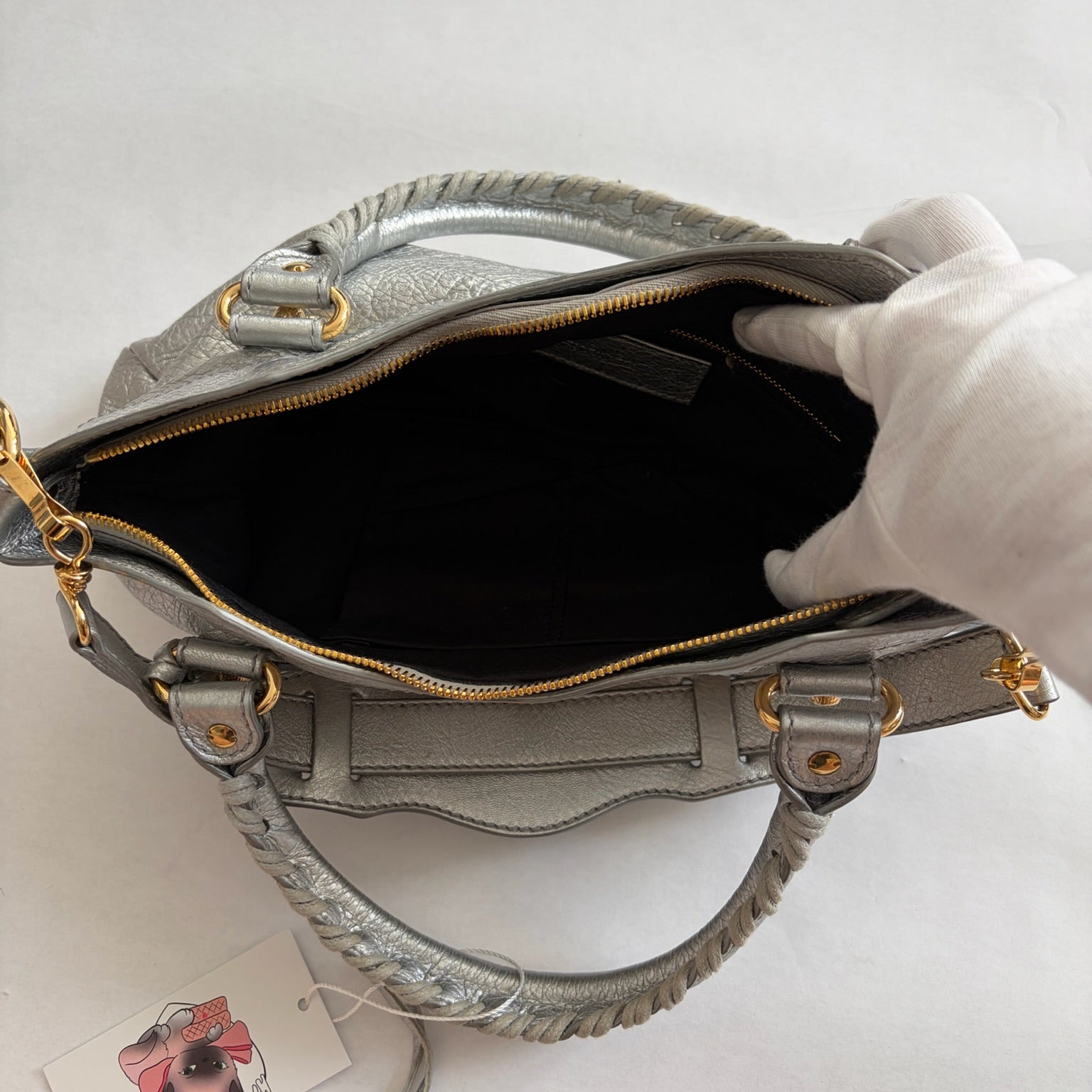 balenciaga 2000s silver first bag