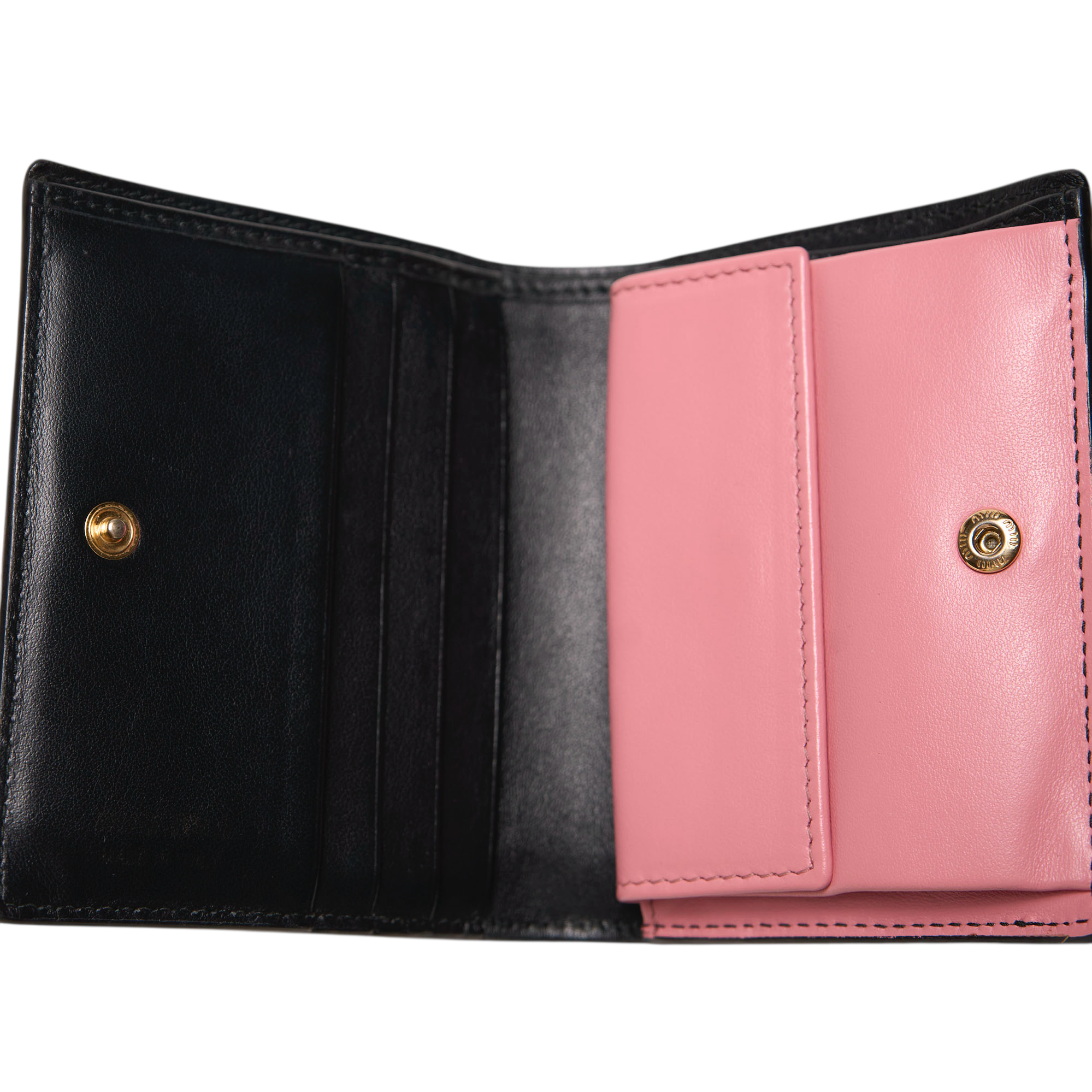 miu miu black bow wallet