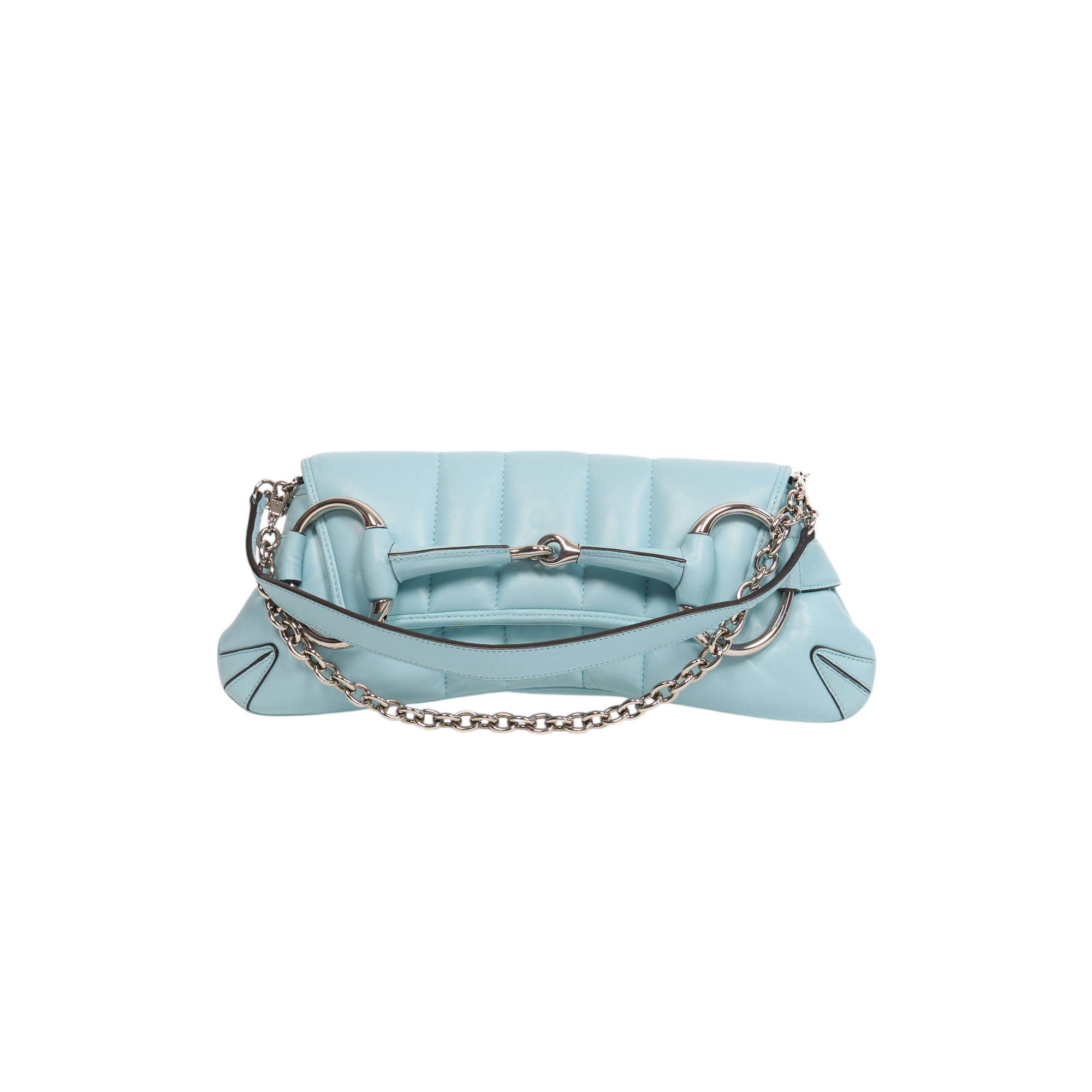 gucci f/w 2023 blue horsebit bag