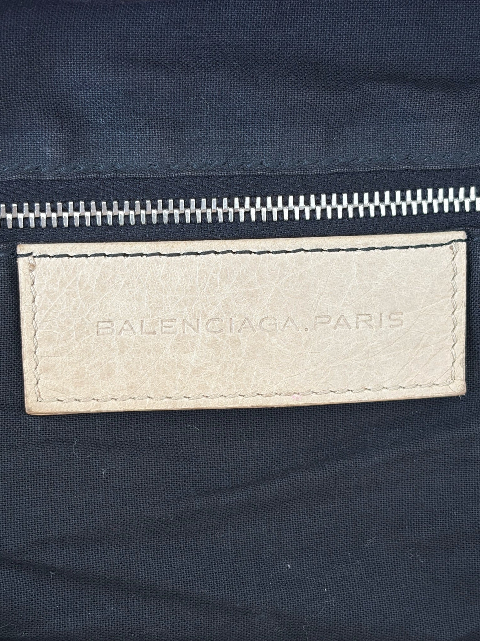 balenciaga 2000s cream motorcycle bag