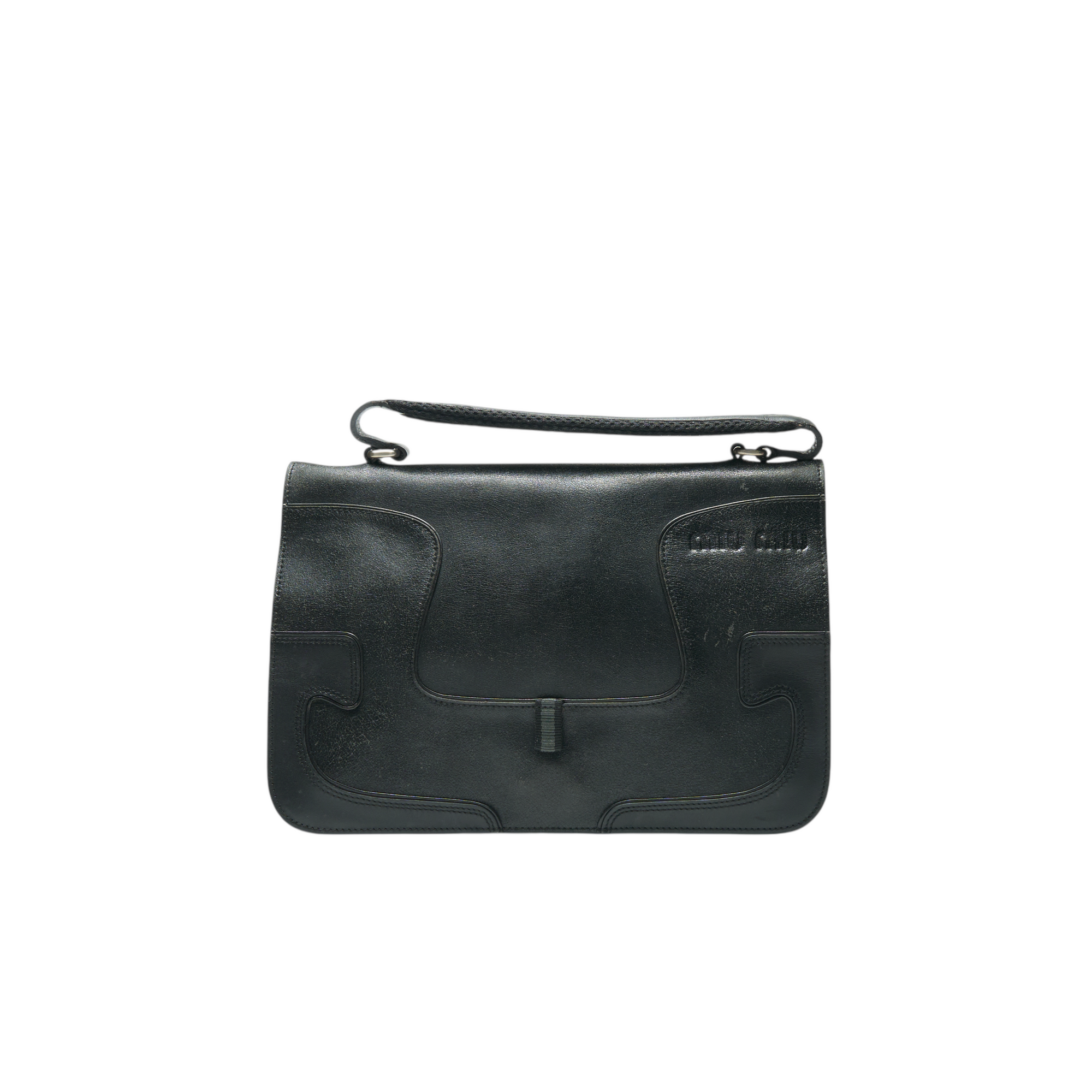 miu miu 2000s black puzzle bag