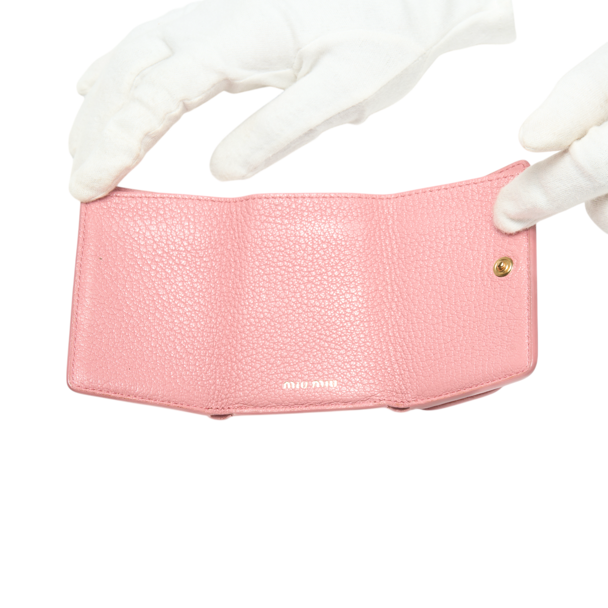 miu miu pink bow wallet