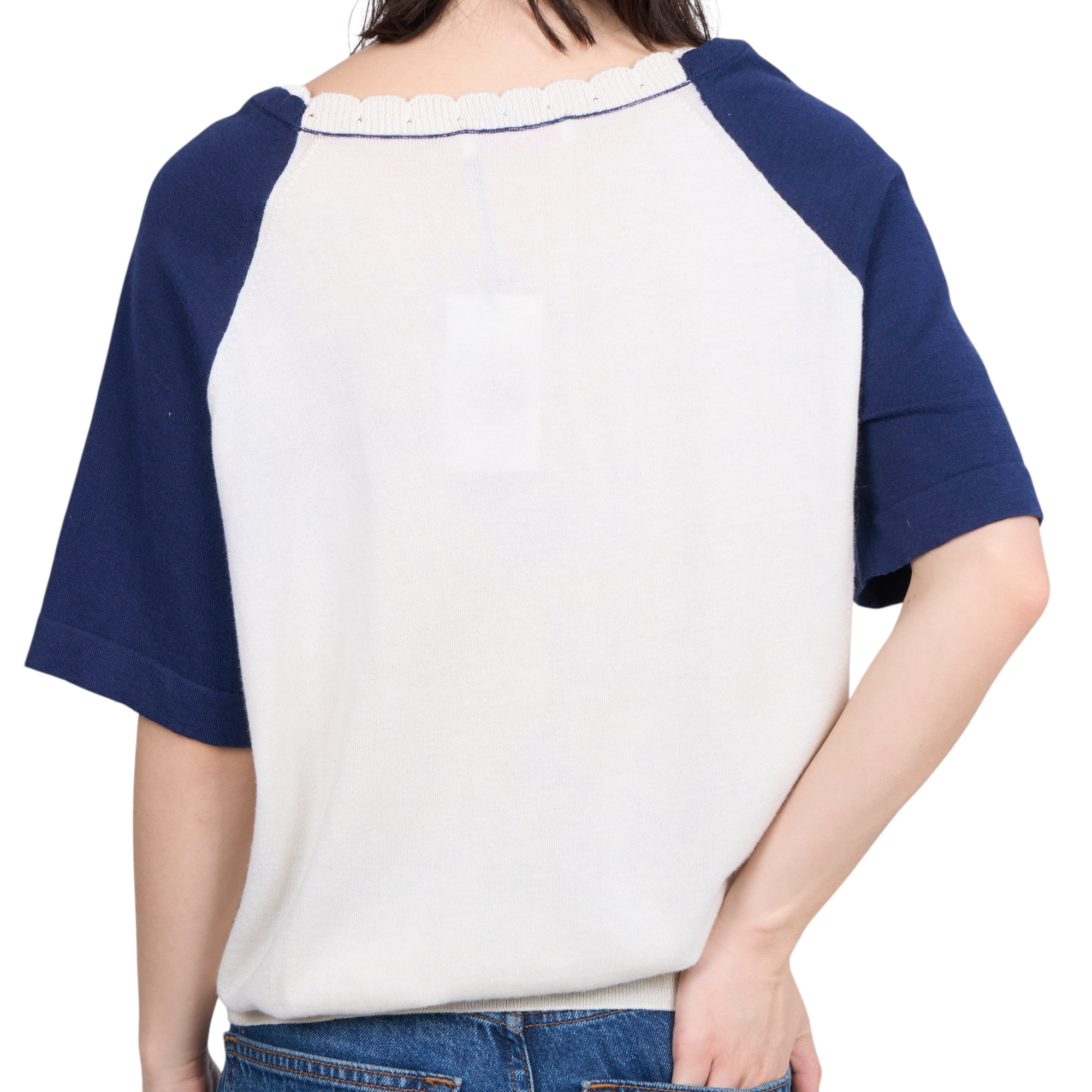 chloé bicolor top