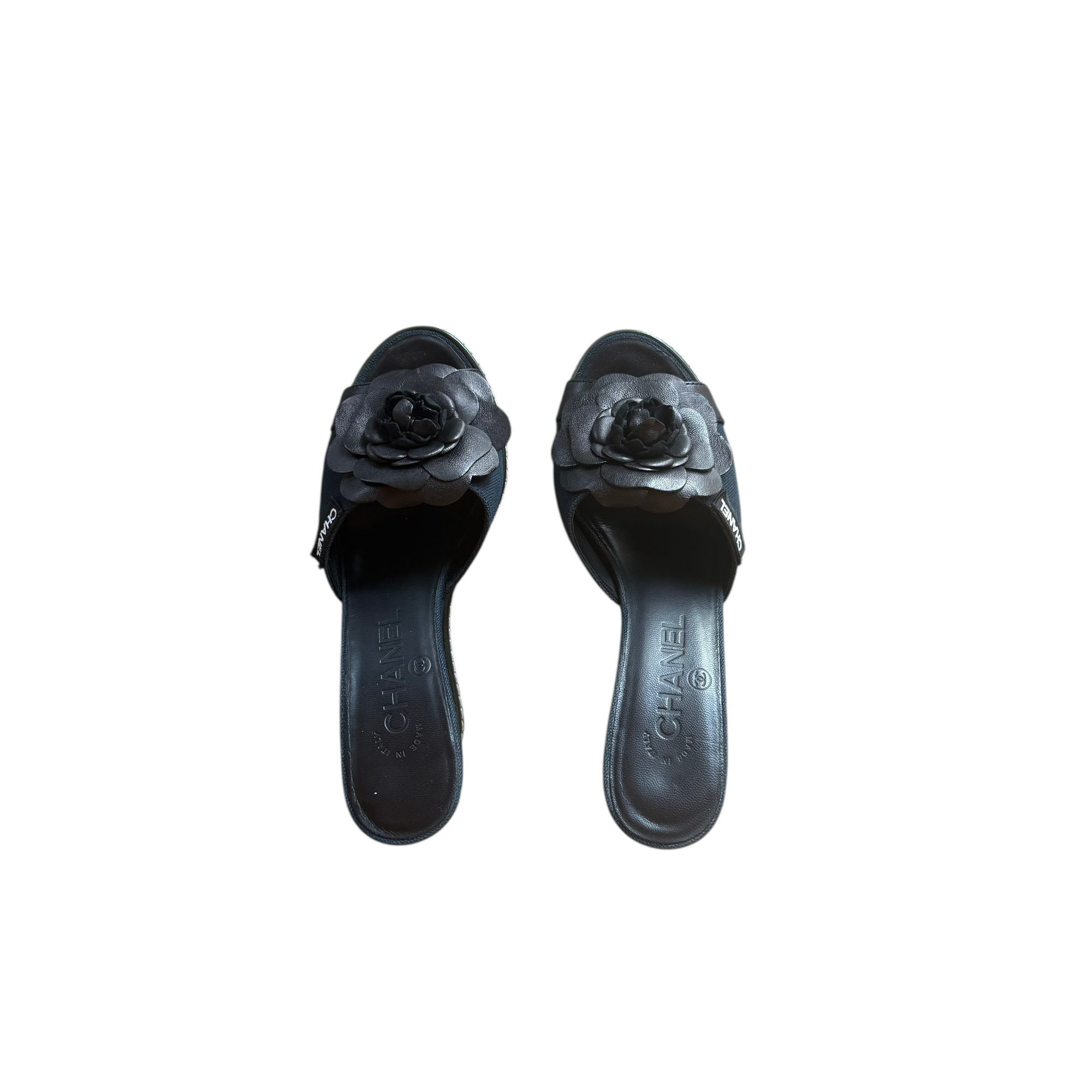 chanel 2000s wedge sandals