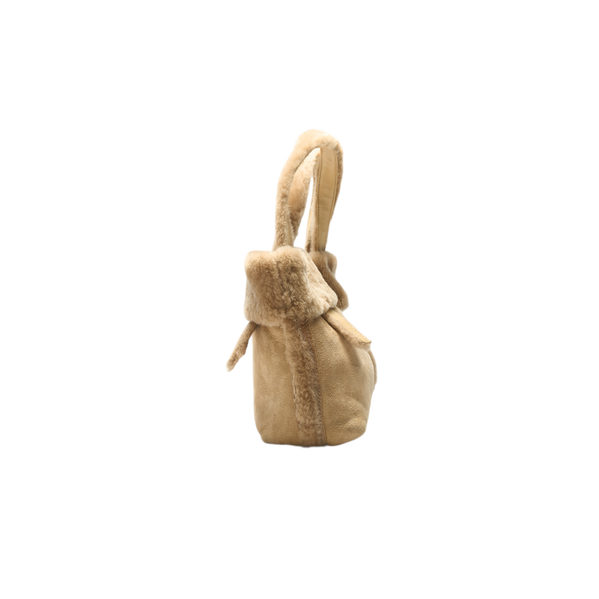 loewe 2000s yellow fur bag