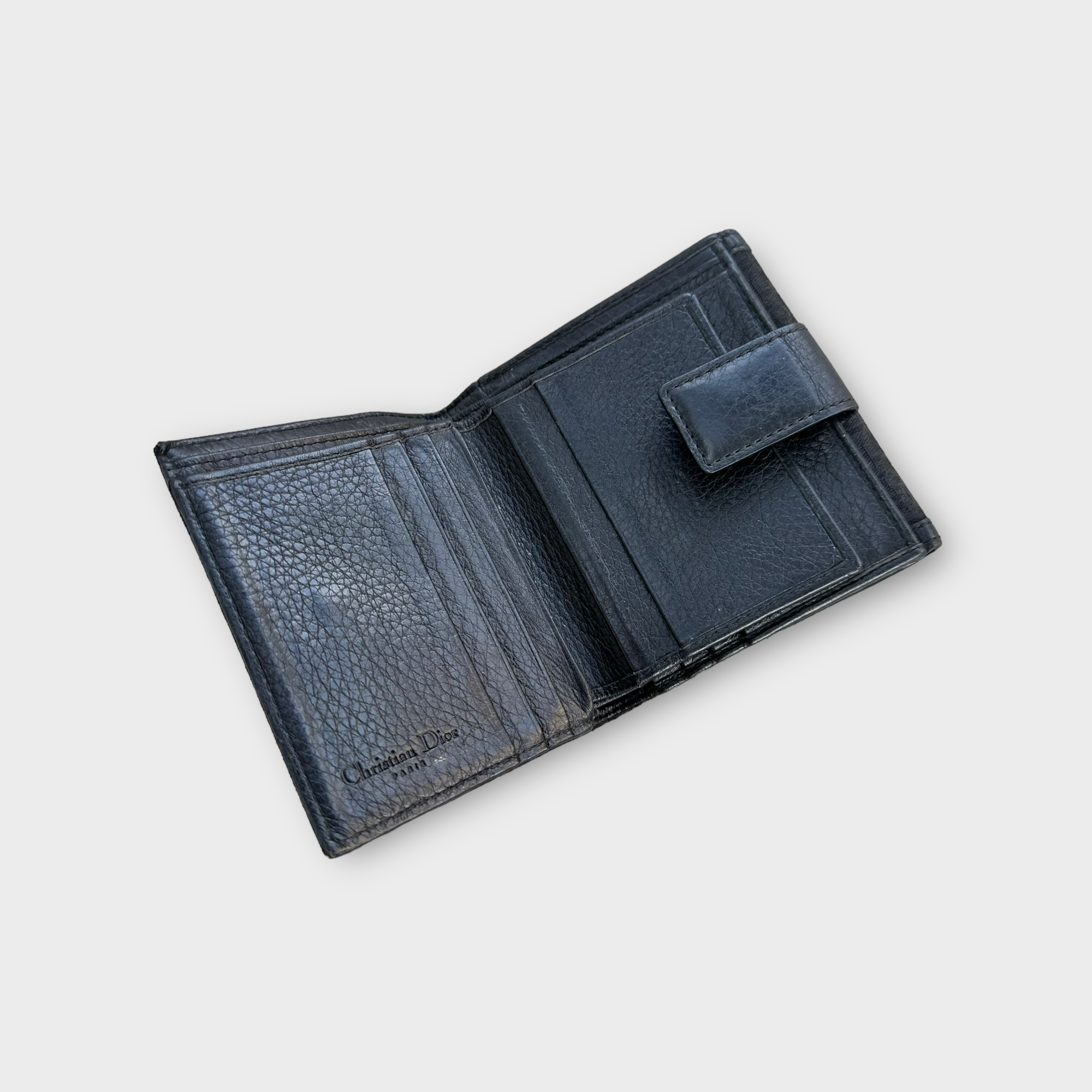 christian dior 2000s black wallet