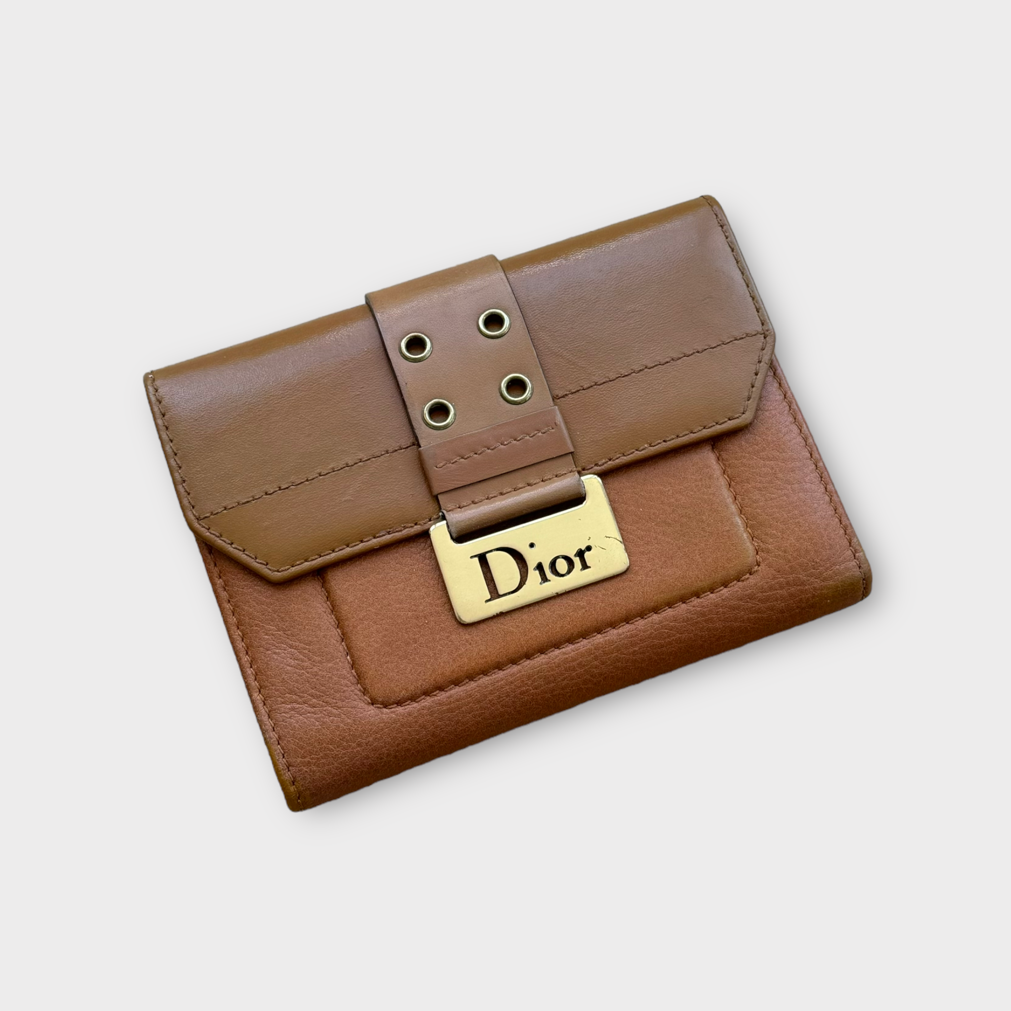 christian dior 2004 brown columbus wallet