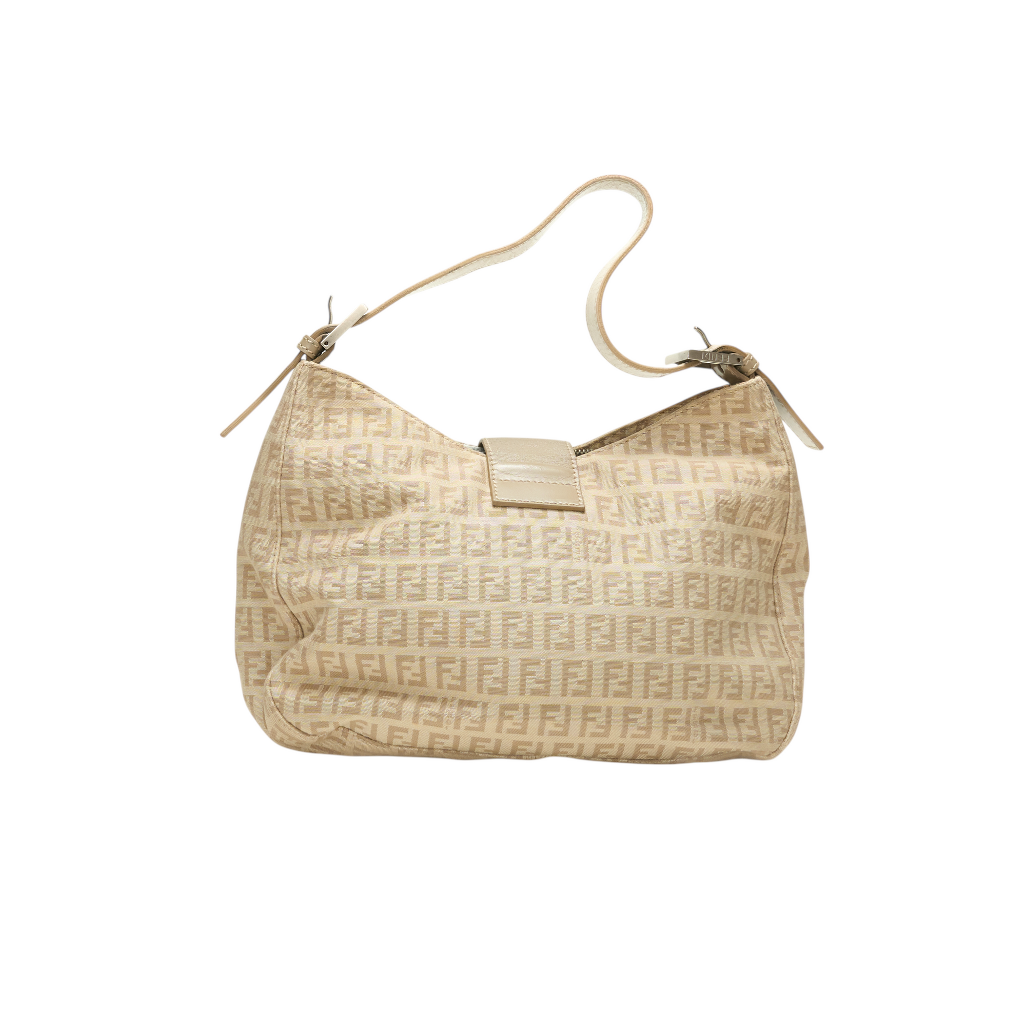 fendi 2000s tan bucket baguette bag