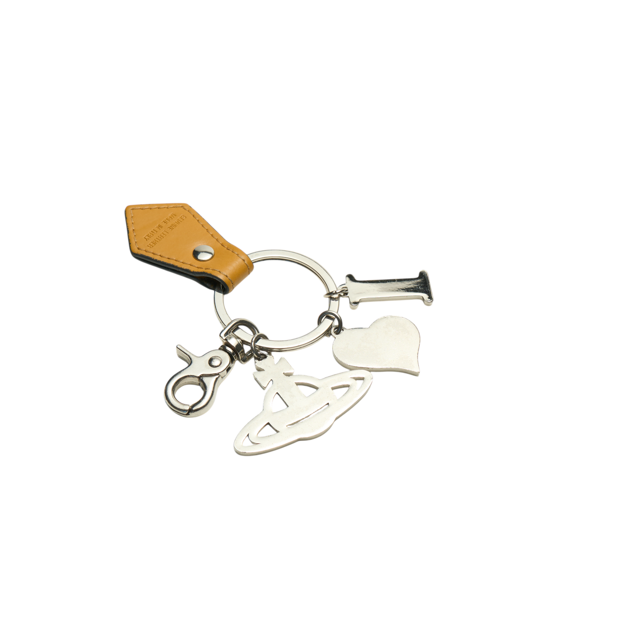 vivienne westwood yellow heart keychain