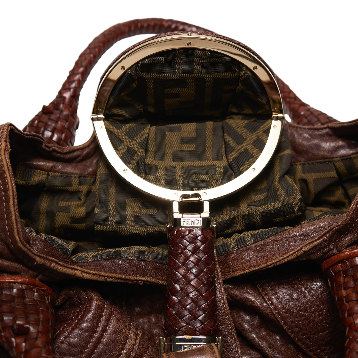 fendi 2000s red brown spy bag