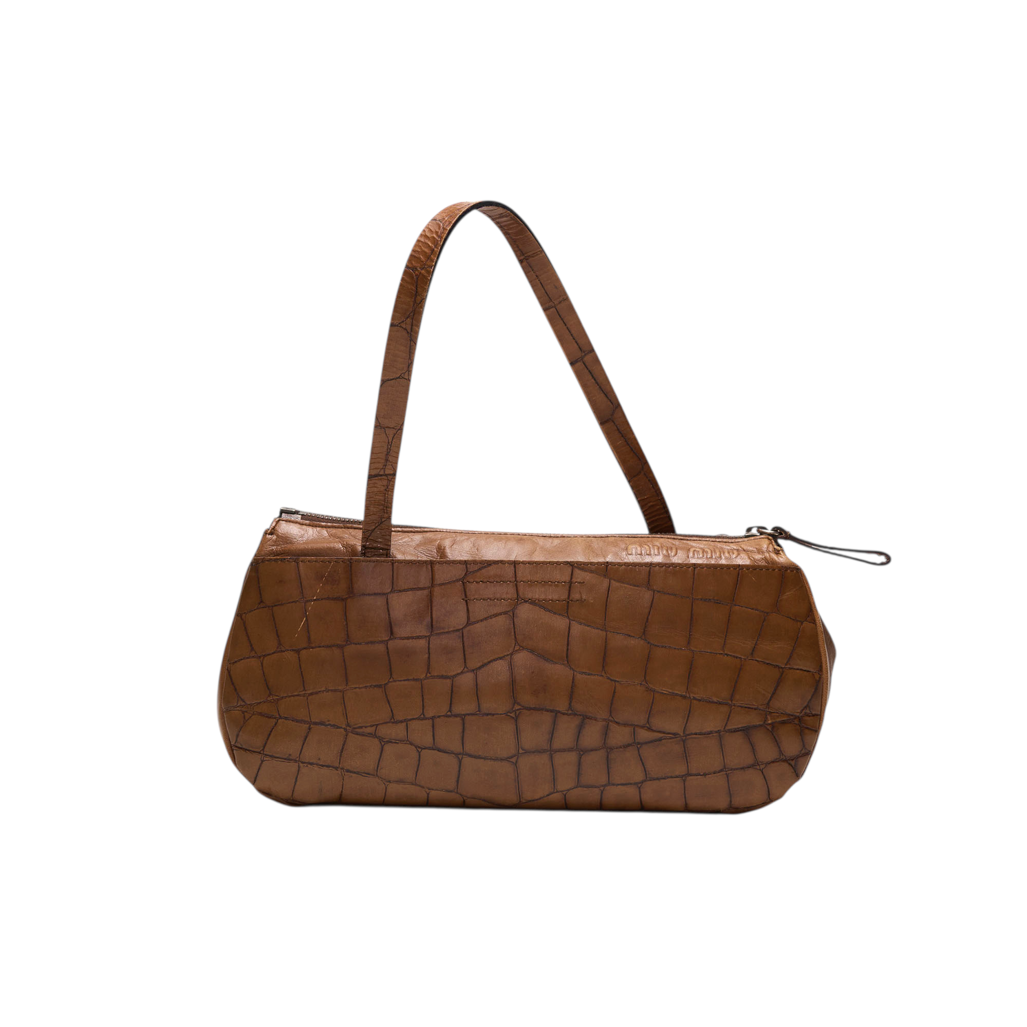 miu miu 2000s brown bow bag