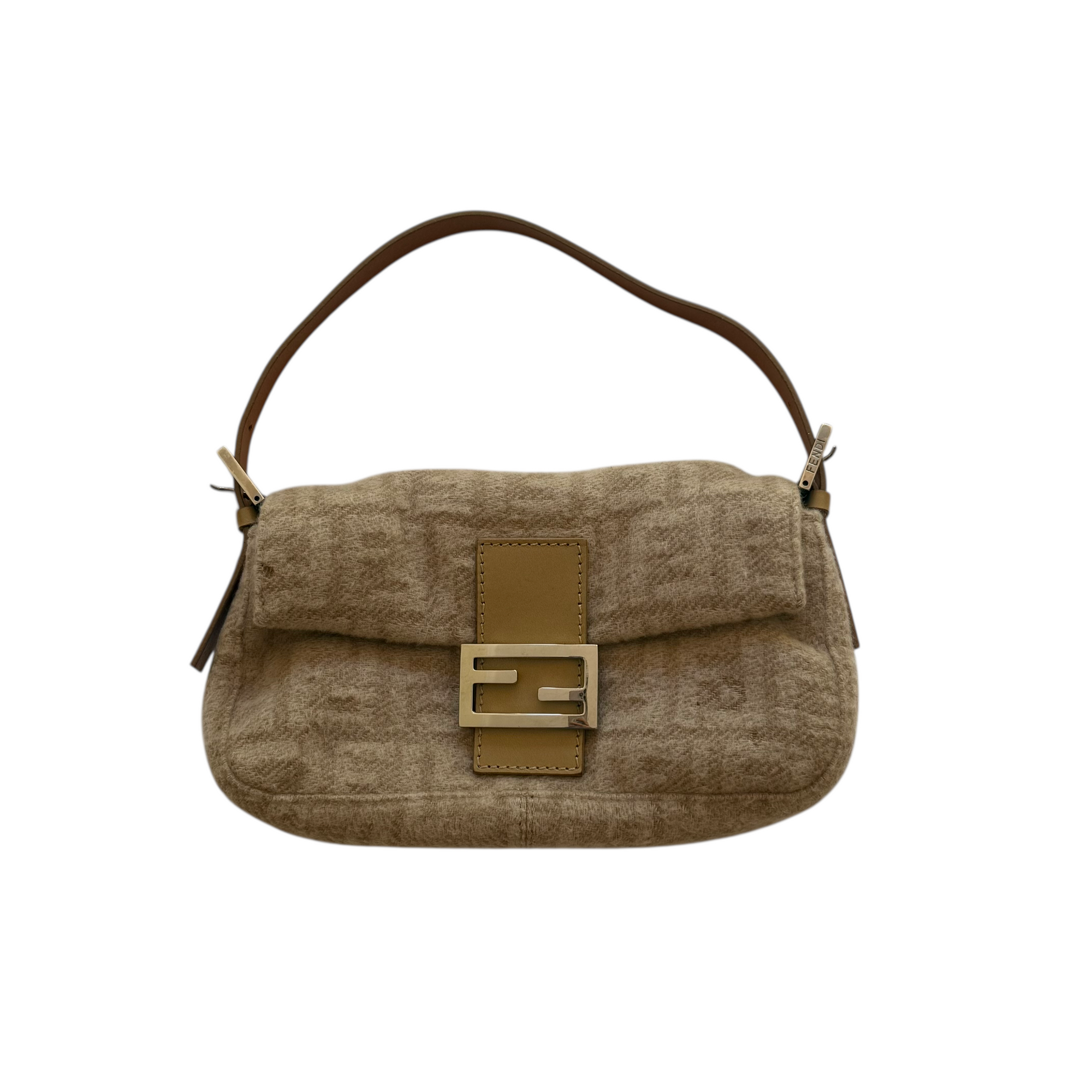 fendi 2000s tan baguette bag