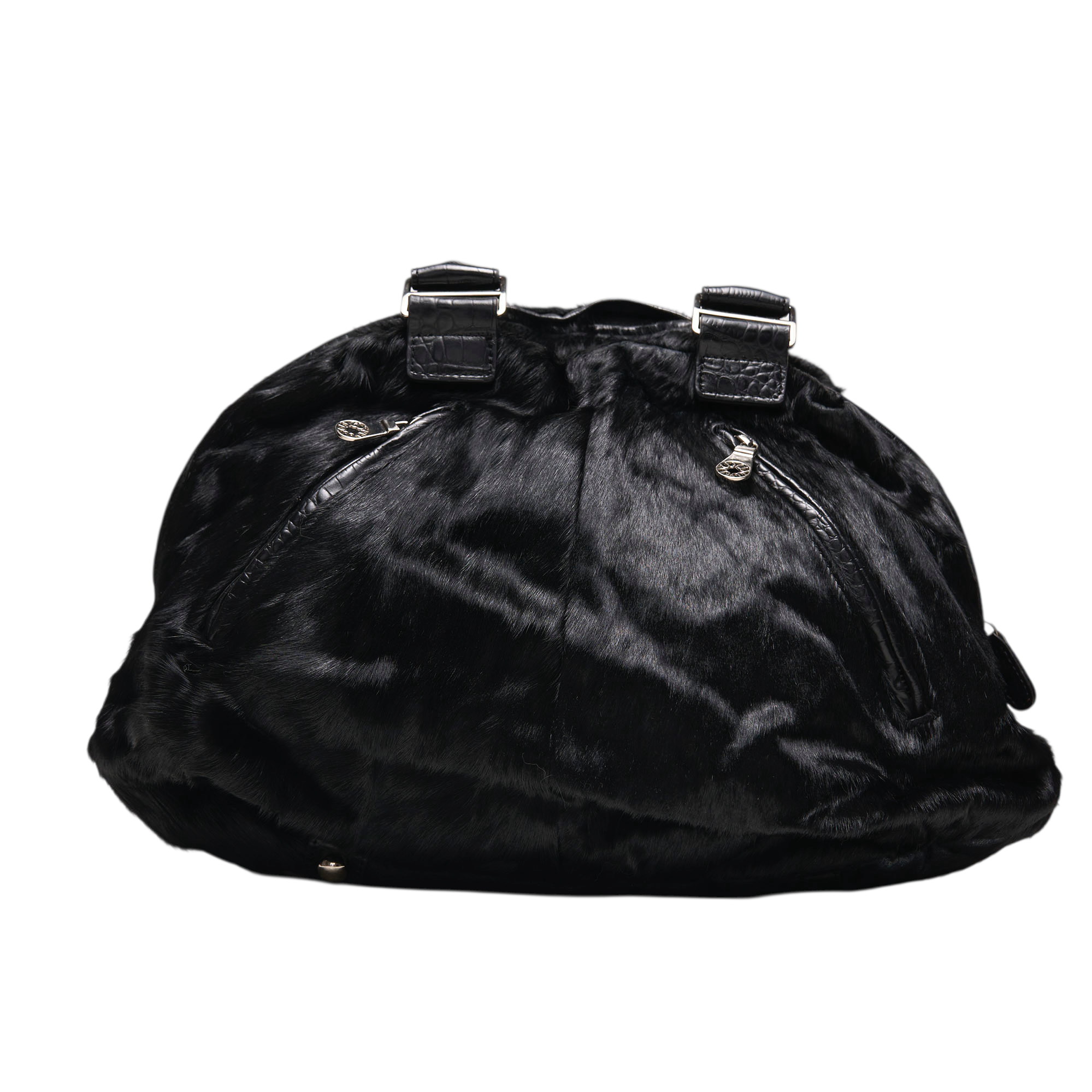 muta black pony hair 8 bag