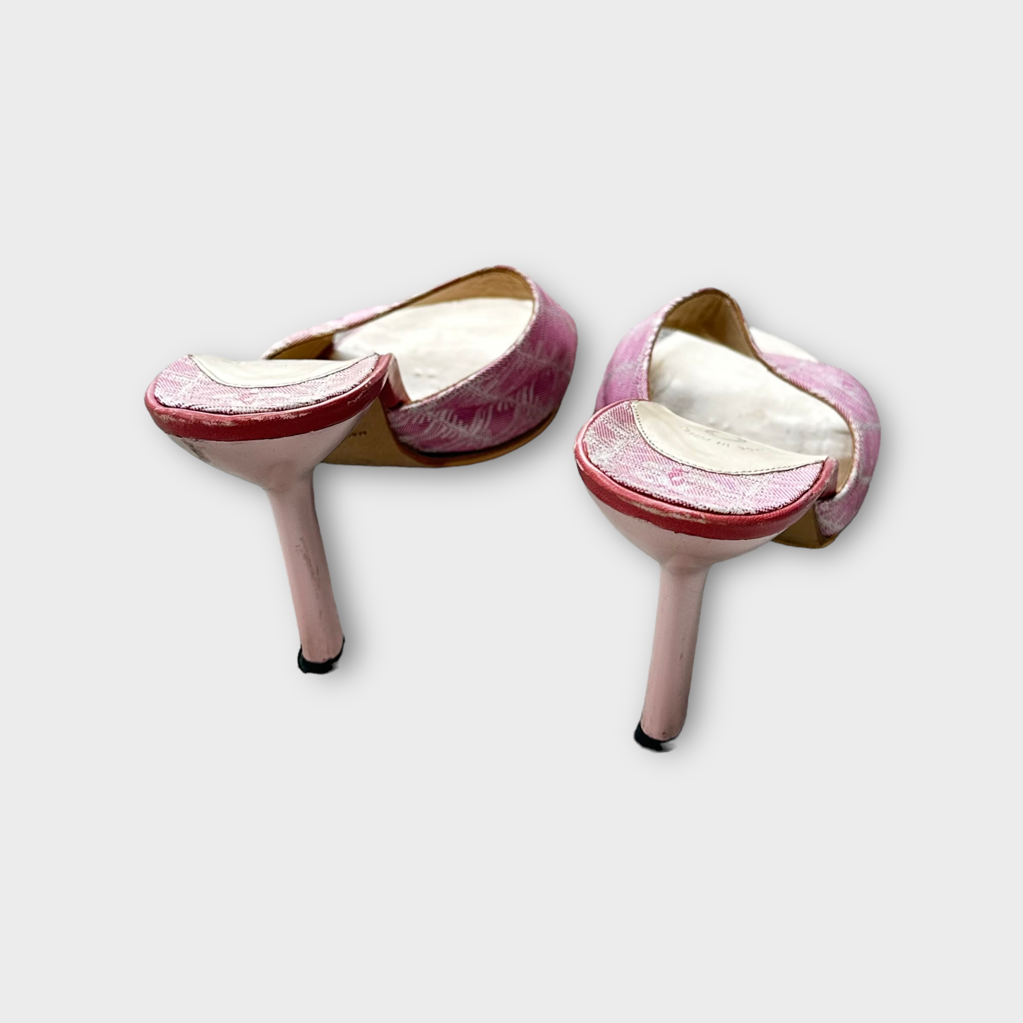 chanel 2000s pink mule sandals