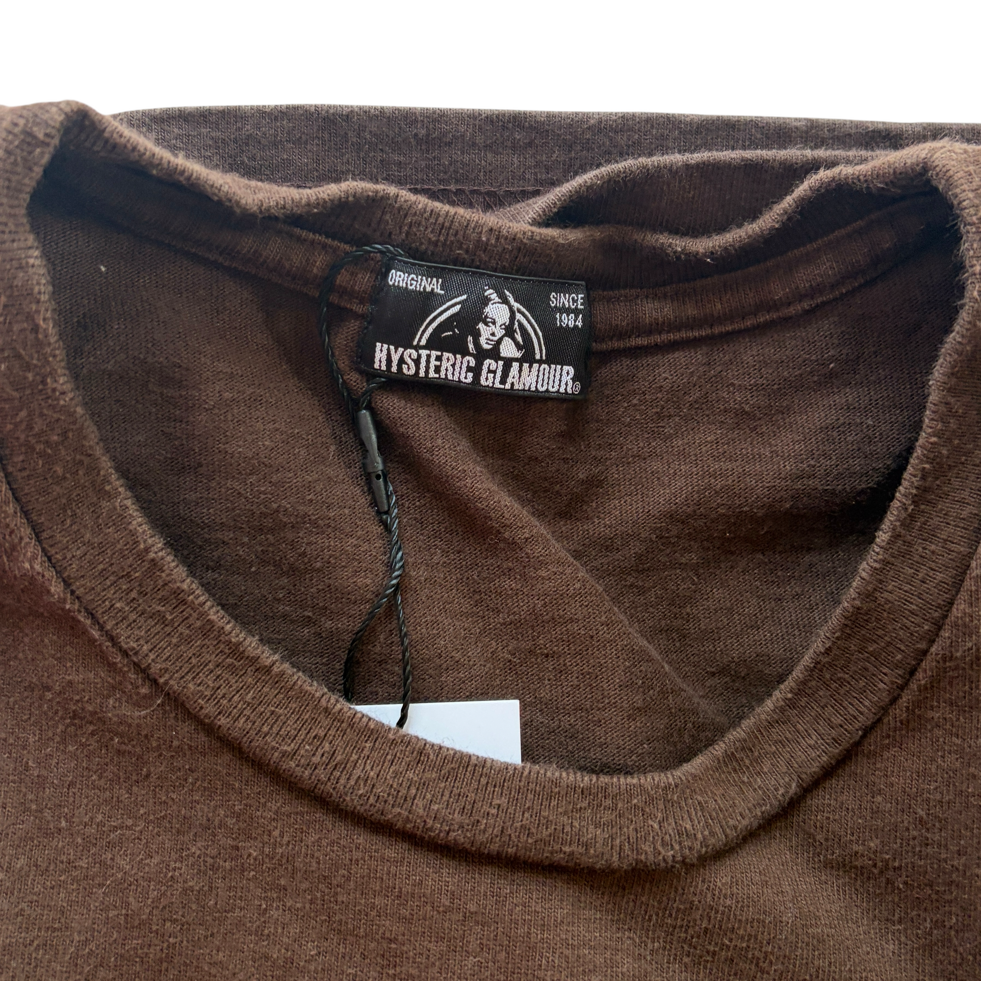 hysteric glamour brown quarter sleeve top