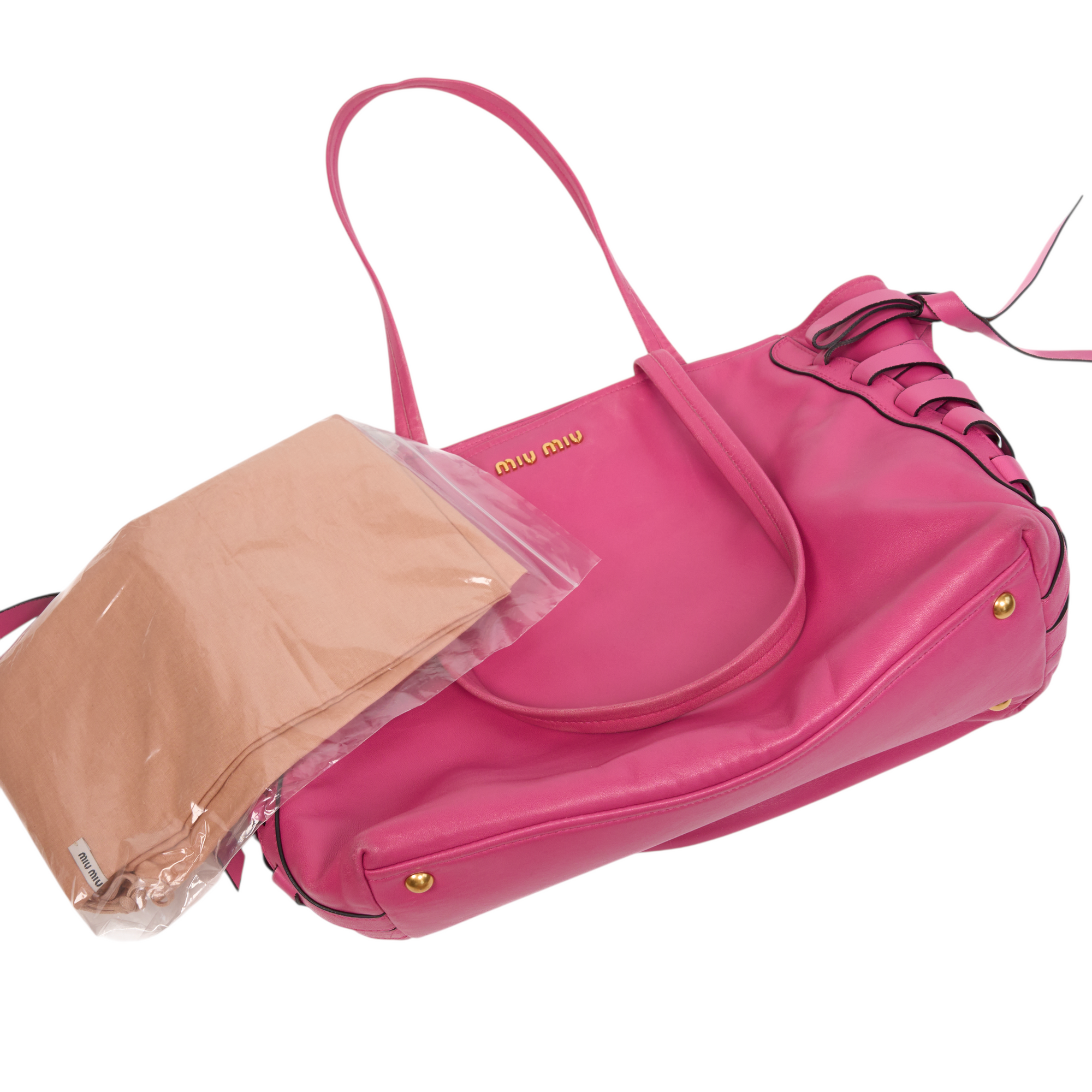 miu miu hot pink tote bag