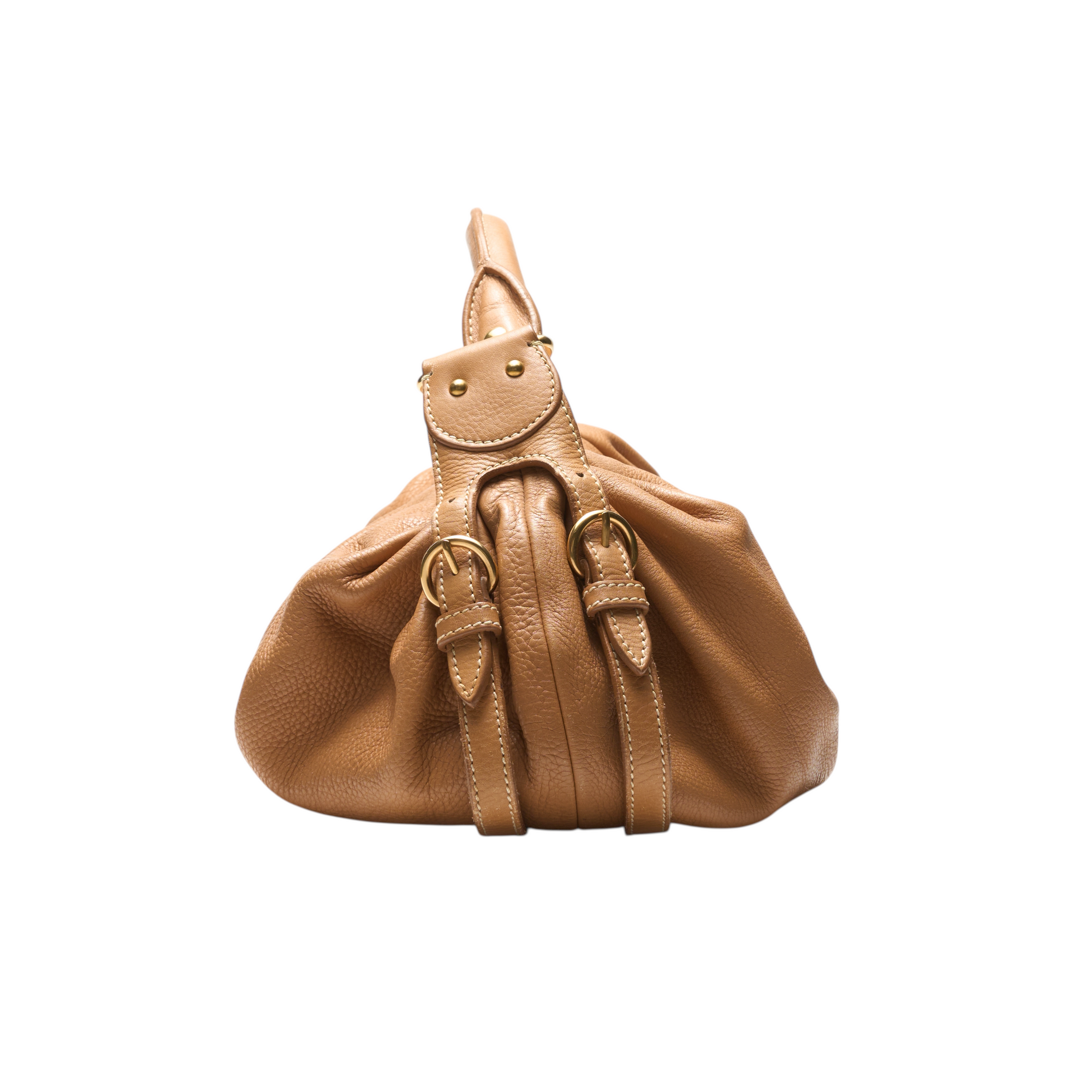 miu miu 2000s brown shoulder bag